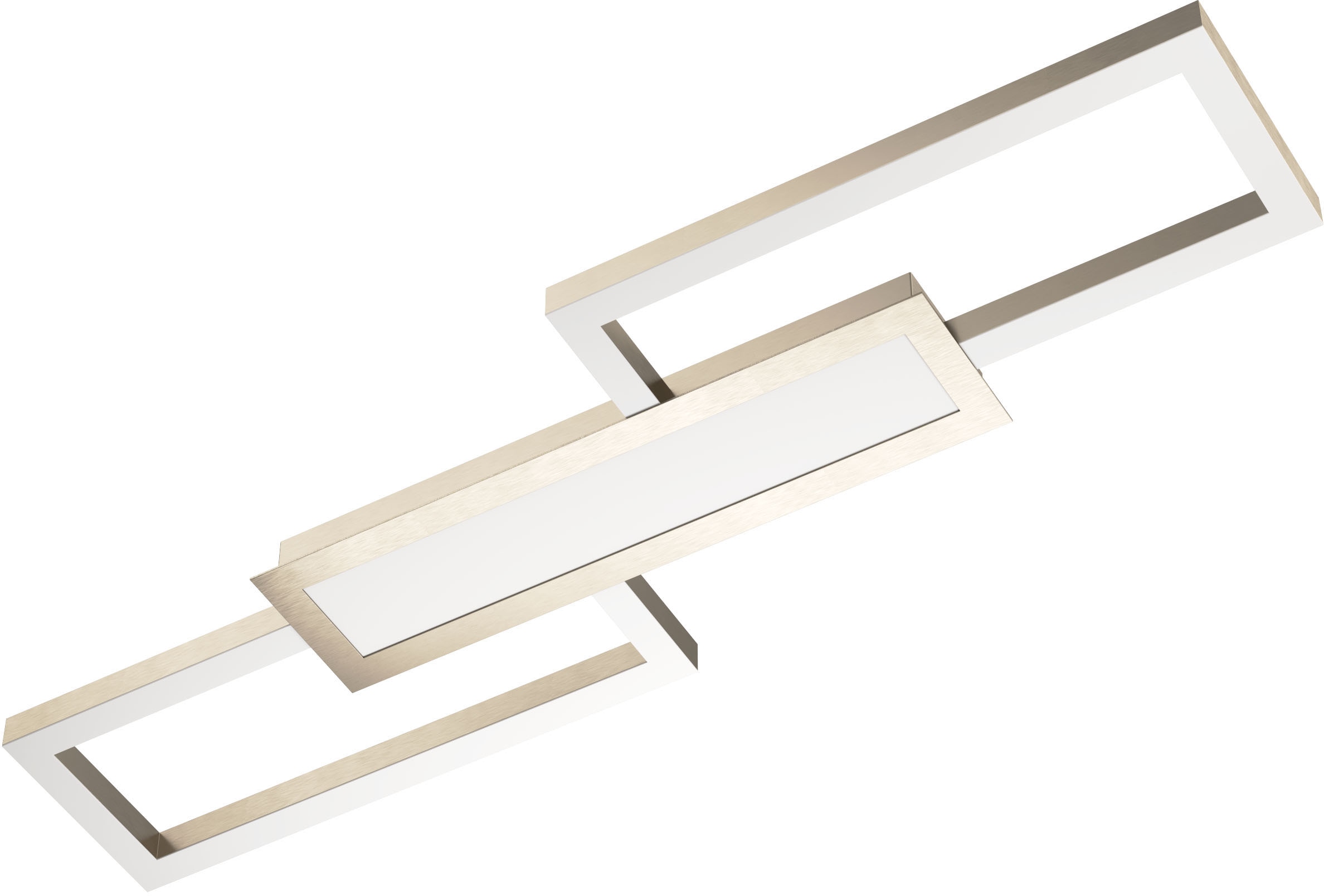EGLO | nickel / BAUR - inkl. in Alu aus Stahl, LED-Deckenleuchte Watt »MONIROTE«, integriert LED 37 fest