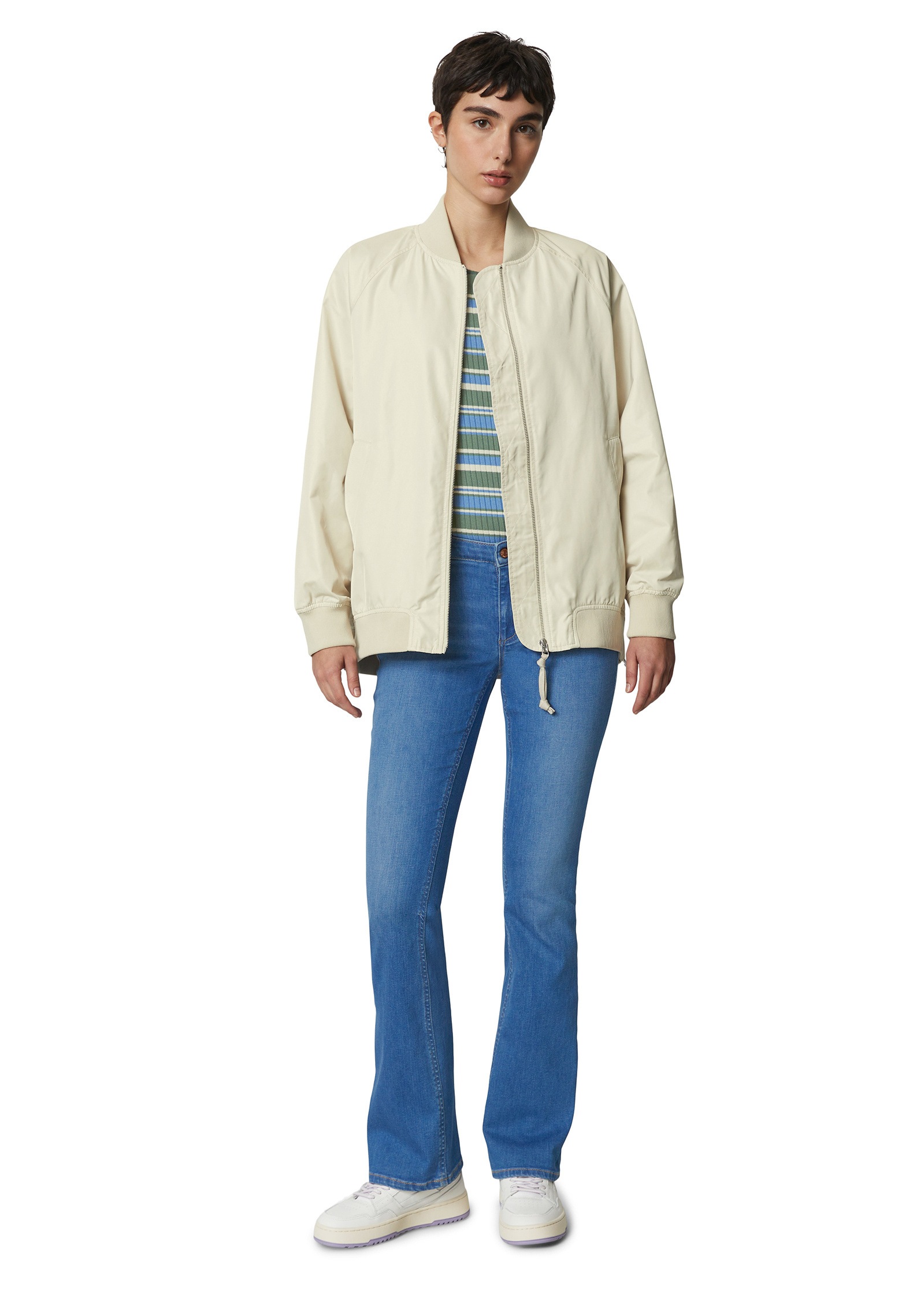 Marc O'Polo DENIM Outdoorjacke »aus recyceltem Polyester-Twill«, ohne Kapuze