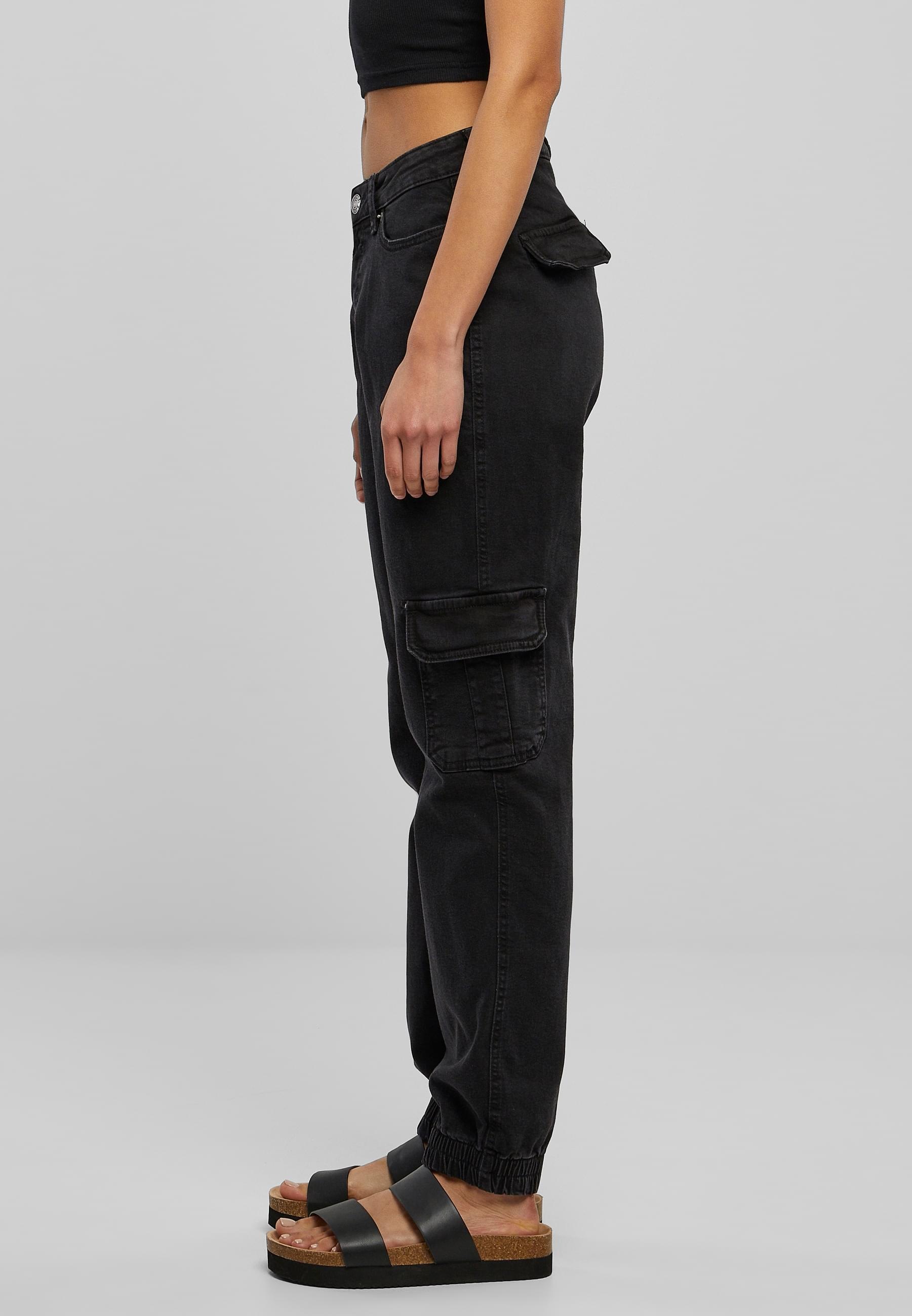 URBAN CLASSICS Stoffhose »Urban Classics Damen Ladies Organic Stretch Denim Cargo Pants«, (1 tlg.)