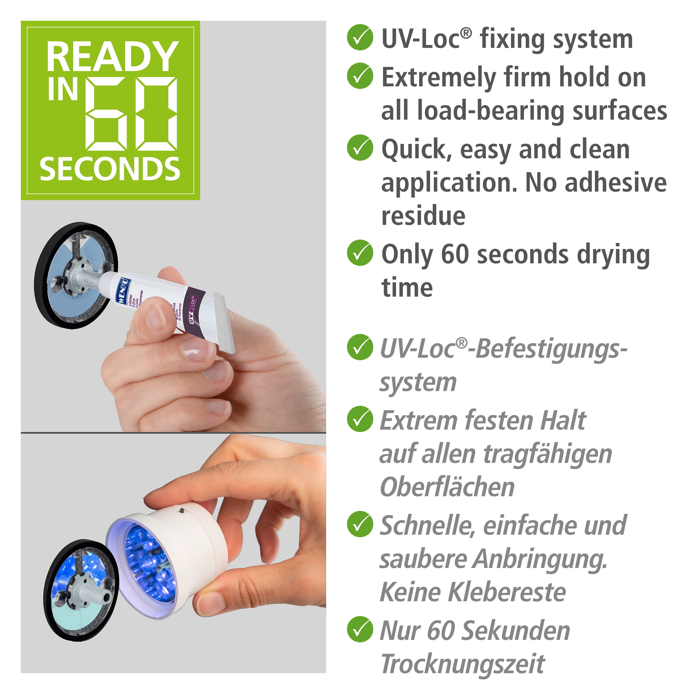 WENKO Handtuchring »UV-Loc® Udine«, befestigen ohne Bohren