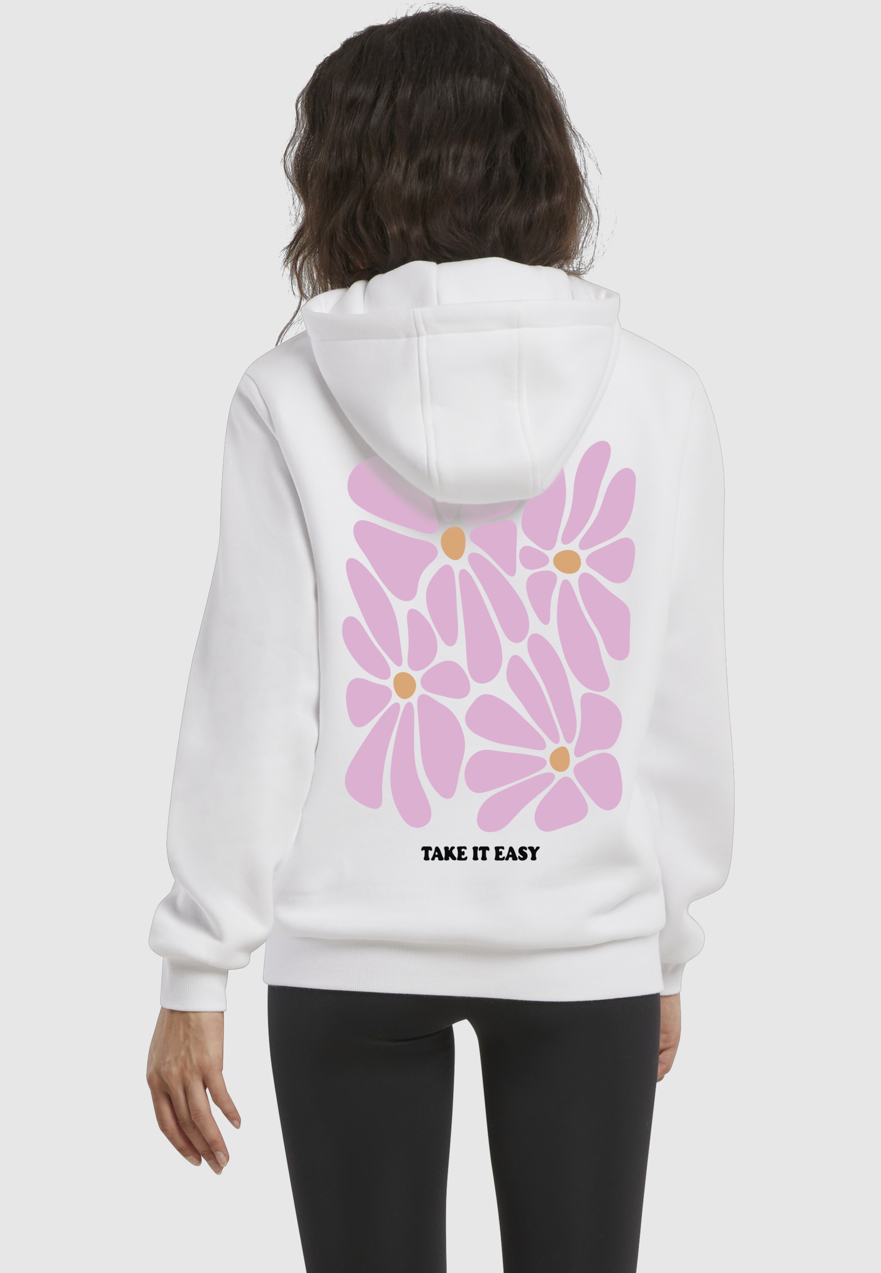 Miss Tee Kapuzensweatshirt »Miss Tee Take It Easy Flowers Ladies Fluffy Hoody«
