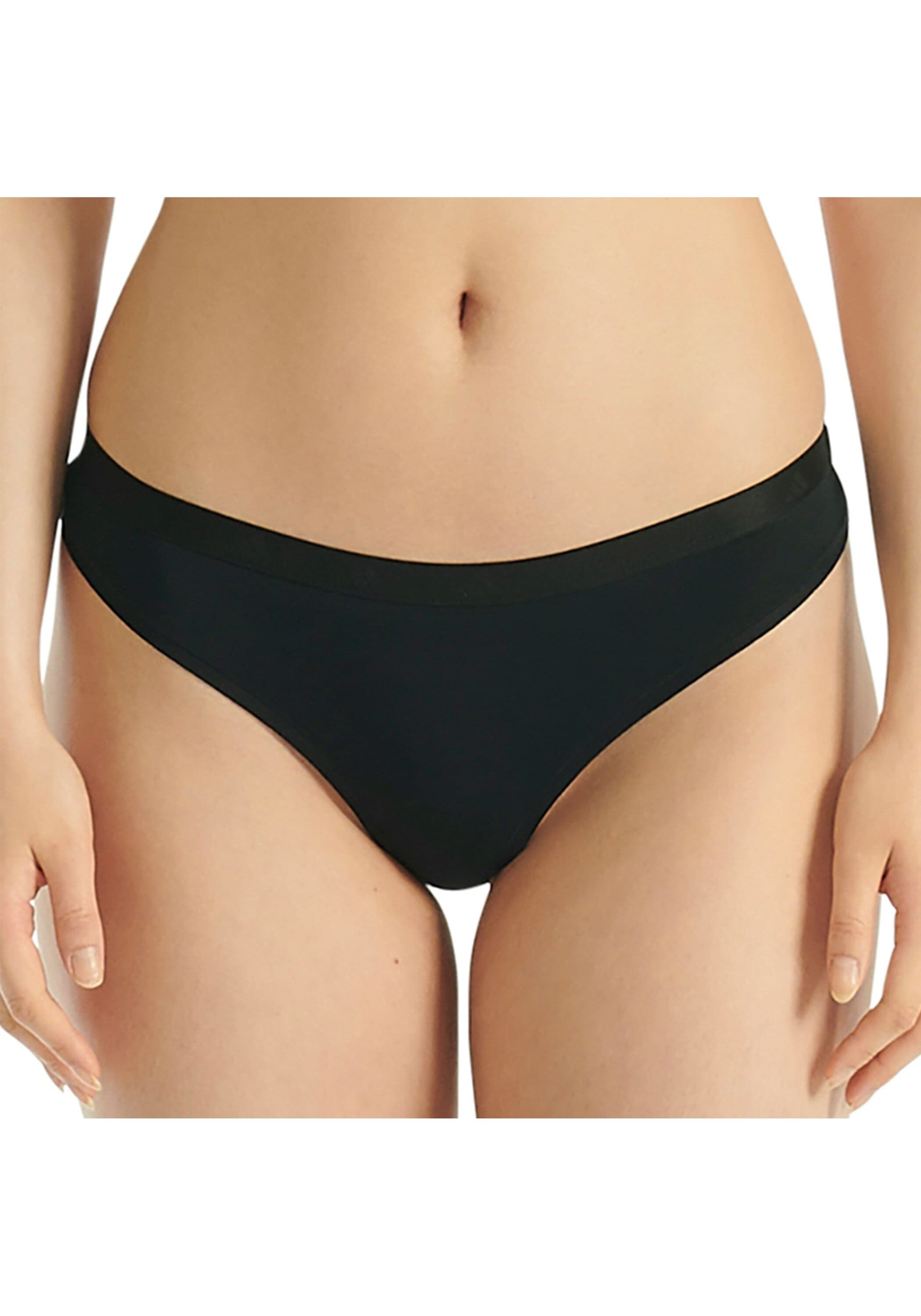 Damen String "String Sport Active Essential Low Rise Thong 3P 3er Pack", ADIDAS ORIGINALS, Gr. M, schwarz, Obermaterial: 95% Baumwolle CO. 5%