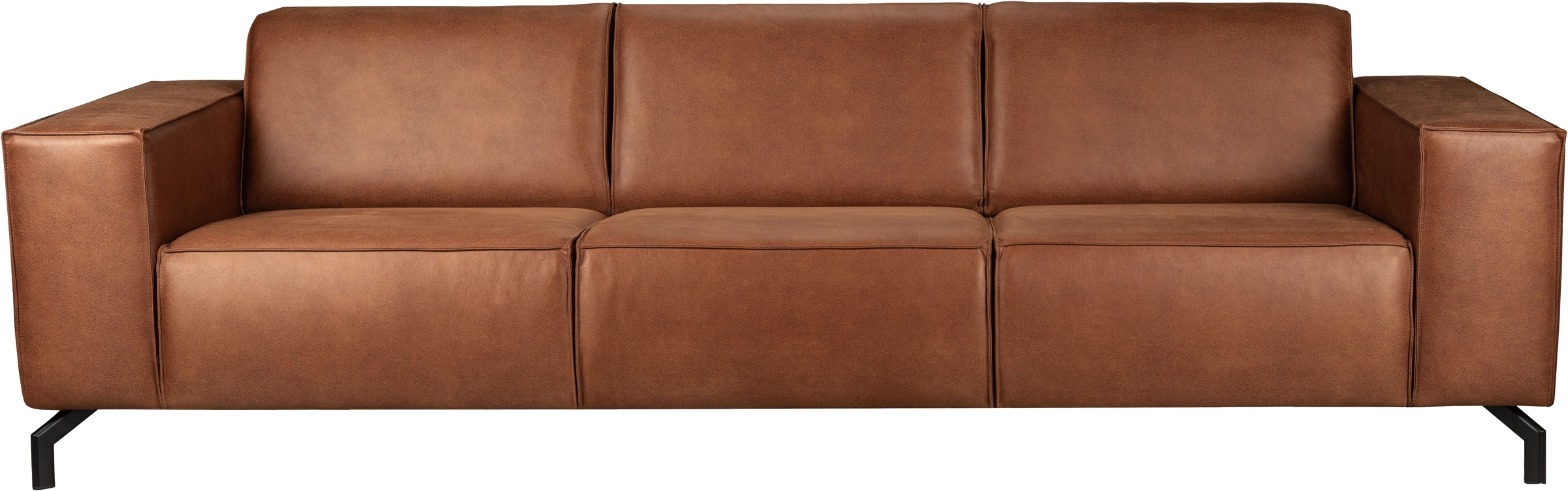 Home affaire 3-Sitzer "Lorcan 257 cm, weiches Sitzgefühl" mit schwarzen Met günstig online kaufen