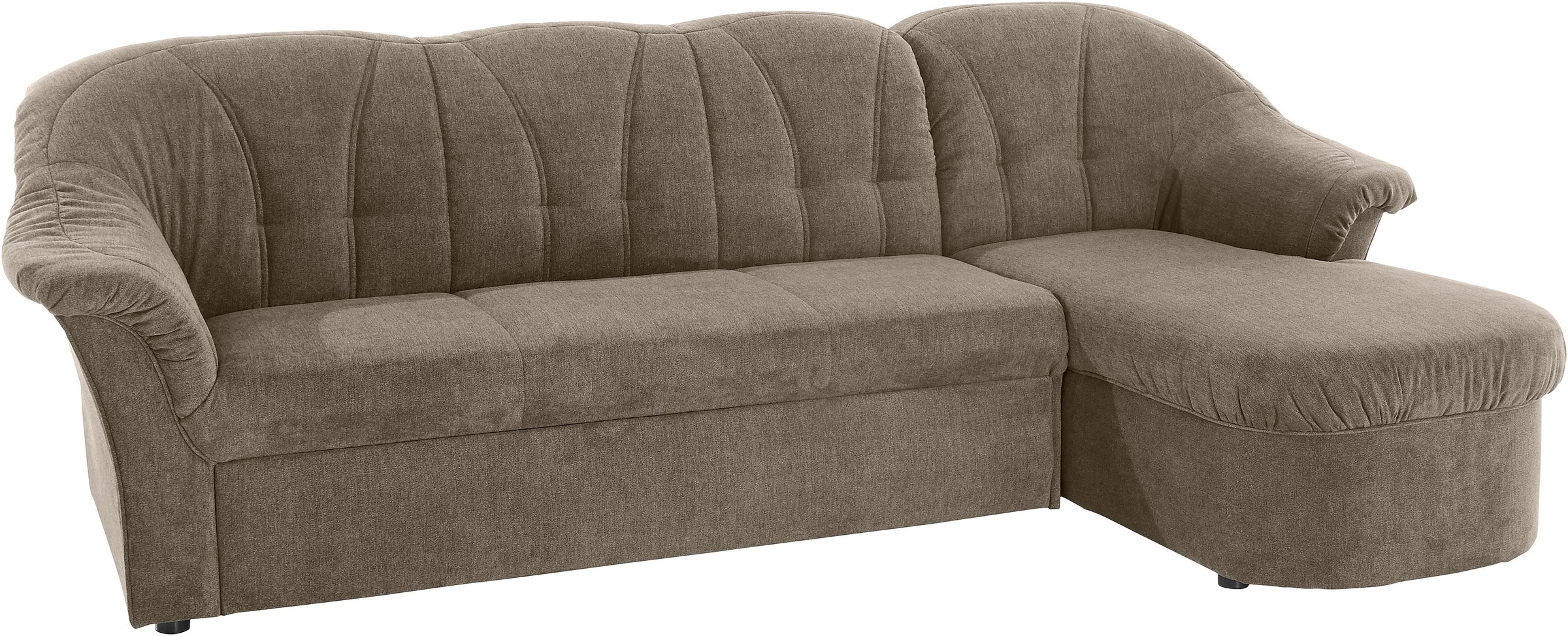 DOMO collection Ecksofa »Pegnitz, elegante Rückensteppung, komfortabel, L-Form«, wahlweise mit Bettfunktion