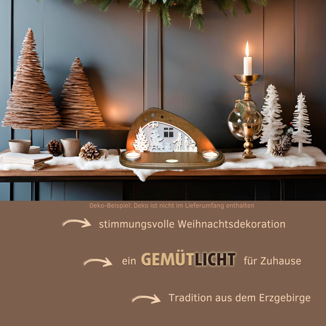 Weigla Teelichthalter, (1 St.), Erzgebirge garantiert, Weihnachtsdeko Innen, Weihnachtsbeleuchtung