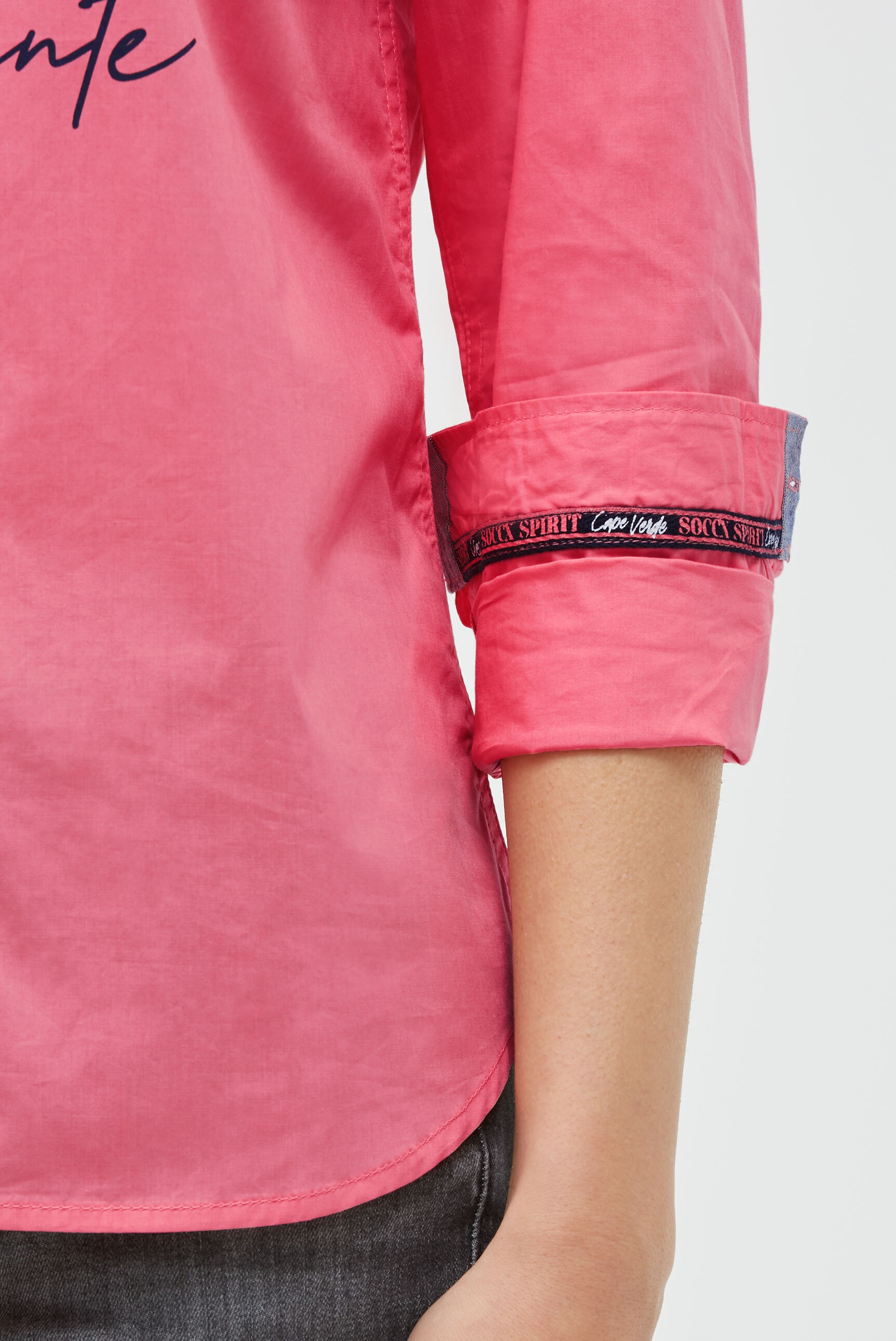 SOCCX Langarmbluse im Turn-Up-Look