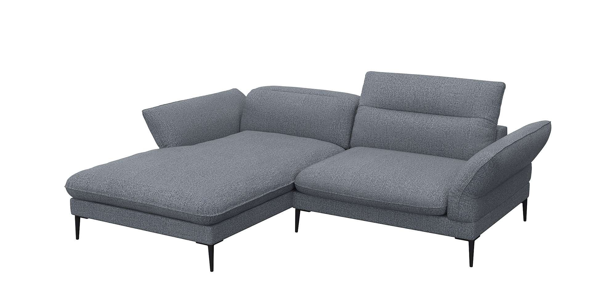 FLEXLUX Ecksofa »Salino, Funktionssofa mit Recamiere, Relaxsofa, Ecksofa«, Sofa mit Arm- und Kopfteil-Verstellungen, Kaltschaum & Stahl-Wellen