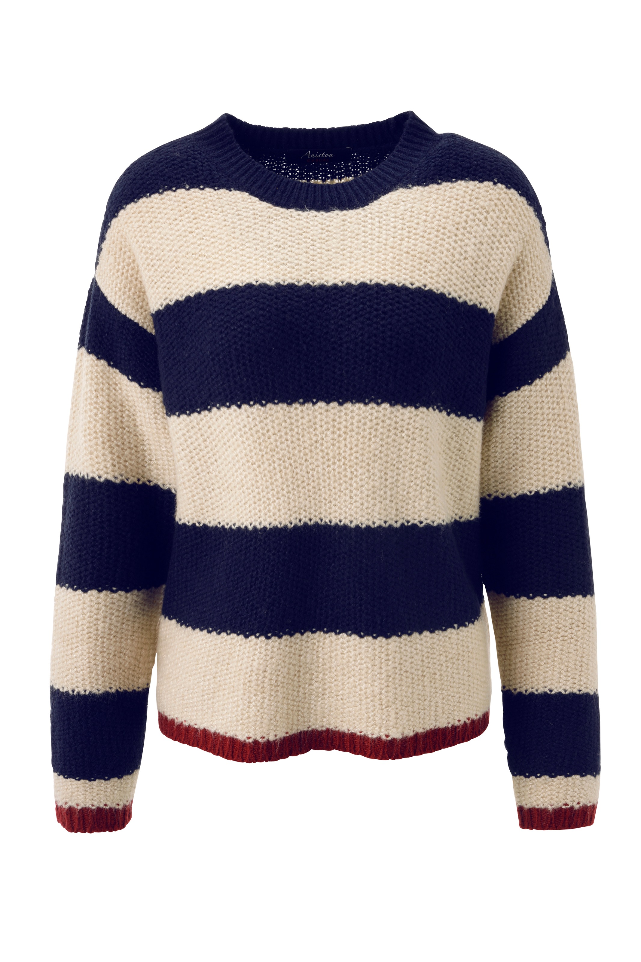 Aniston CASUAL Strickpullover, mit breiten Streifen - NEUE KOLLEKTION