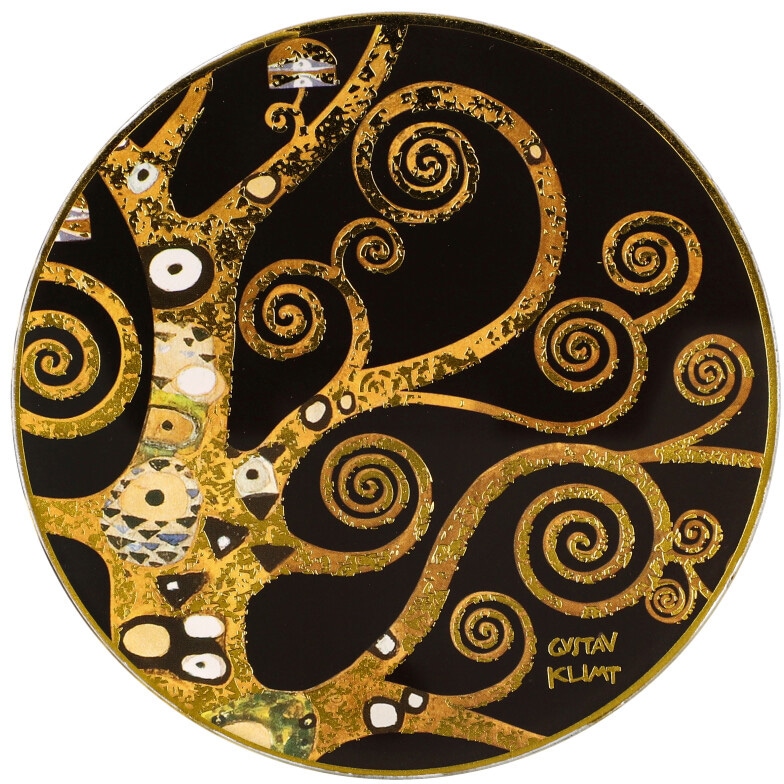 Goebel Getränkeuntersetzer »Gustav Klimt - Der Lebensbaum«, (Set, 4 tlg.), aus der Artis Orbis-Kollektion, Materialmix aus Glas und Porzellan