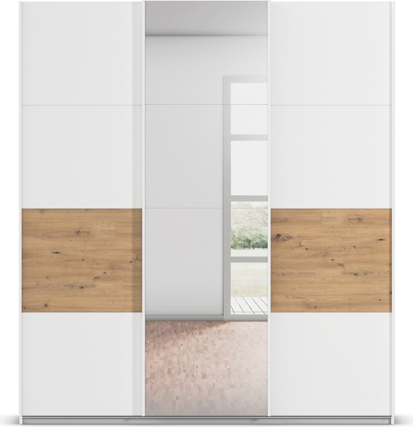 rauch Schwebetürenschrank »Kleiderschrank Schrank Garderobe CORTONA«, inkl. Inneneinteilung, 2 Stoffboxen und zusätzlichen Einlegeböden