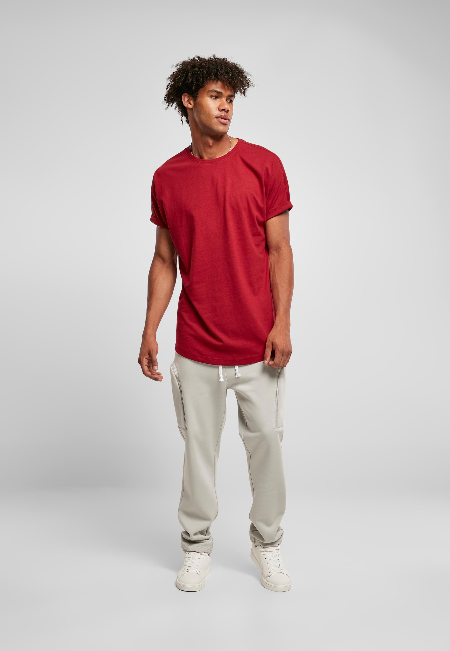 URBAN CLASSICS T-Shirt »Urban Classics Herren Long Shaped Turnup Tee«, (1 tlg.)