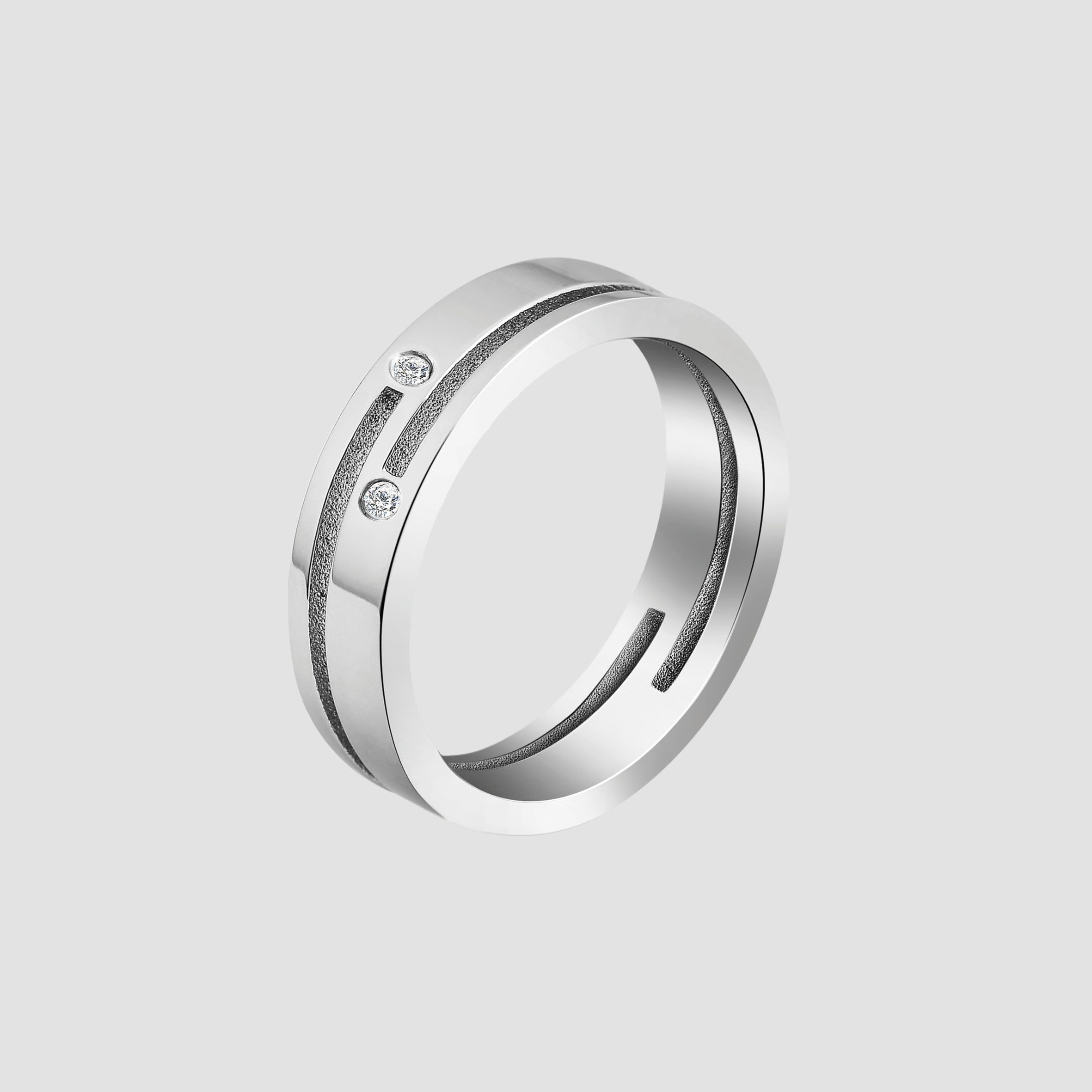 Fingerring ADELIA´S "Herren Ring aus Edelstahl" Gr. 64, silber, Fingerringe, Herren, 64, Edelstahl, Fingerring 4