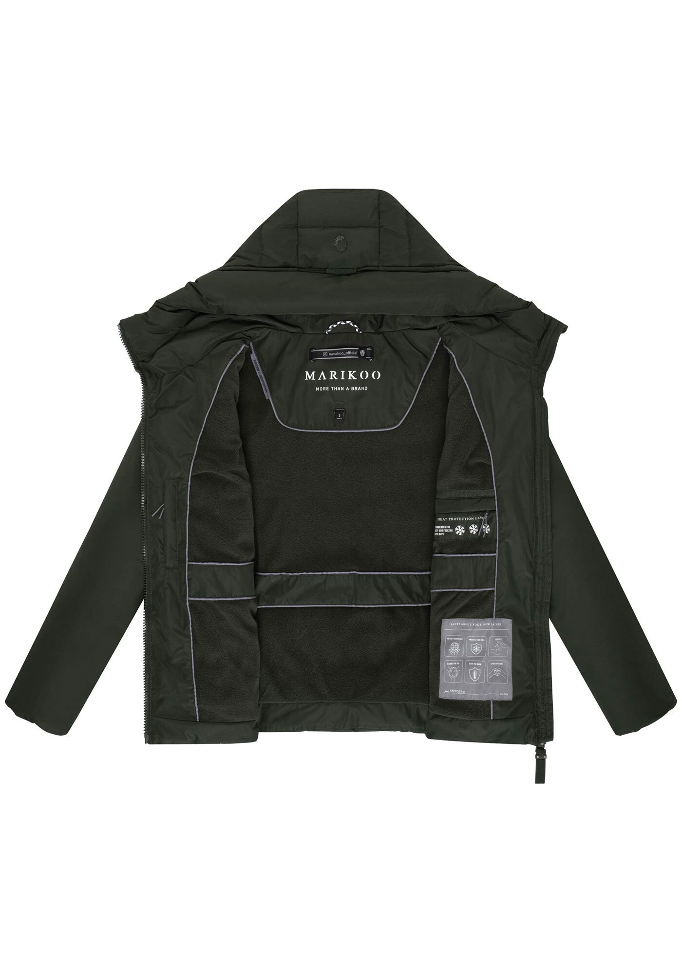 Marikoo Winterjacke »Himee«, Taillengürtel mit robuster Klickschnalle