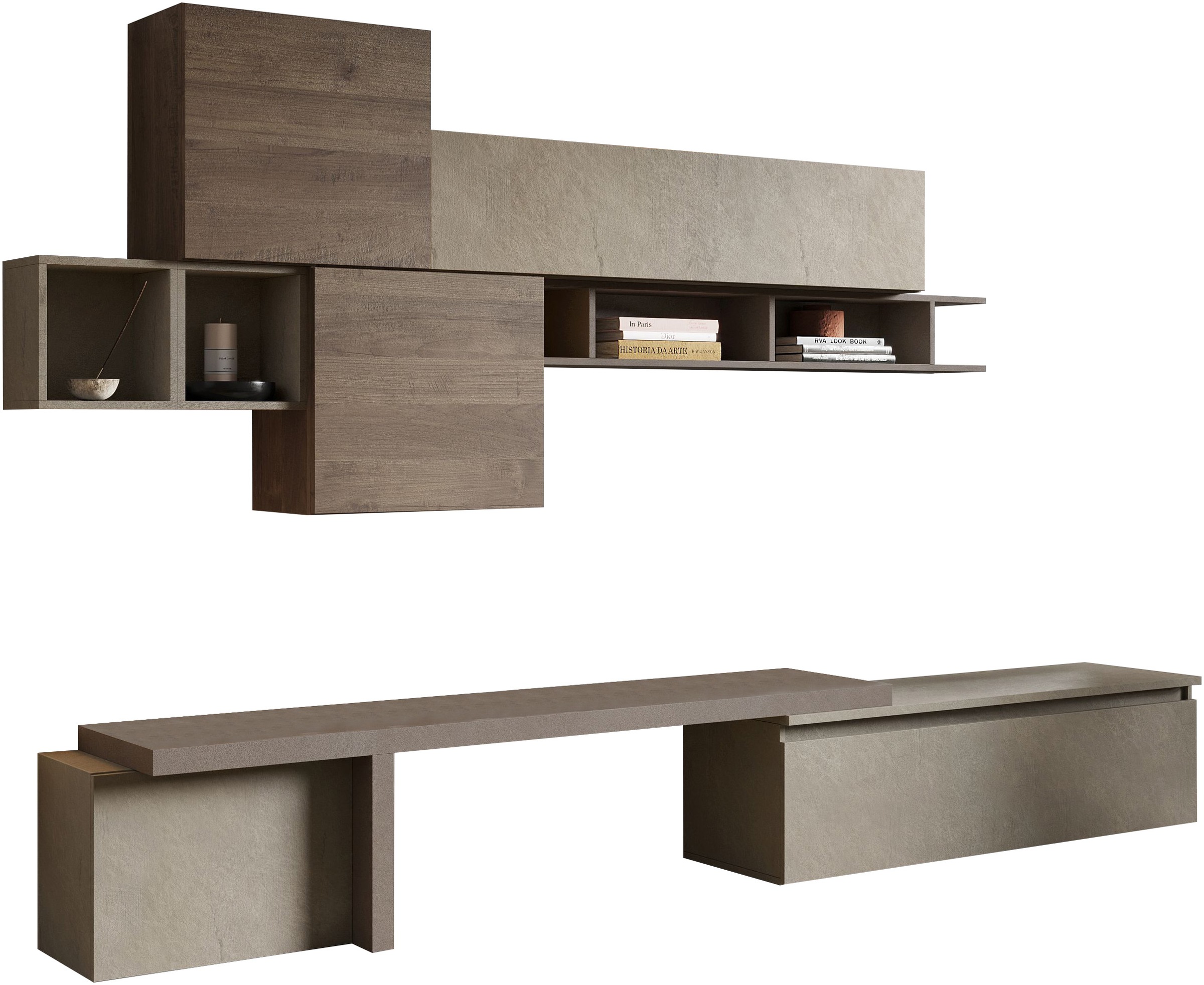 Home affaire Wohnwand "Infinity, 8tlg. Breite 330 cm, Höhe variabel (Lowboa günstig online kaufen