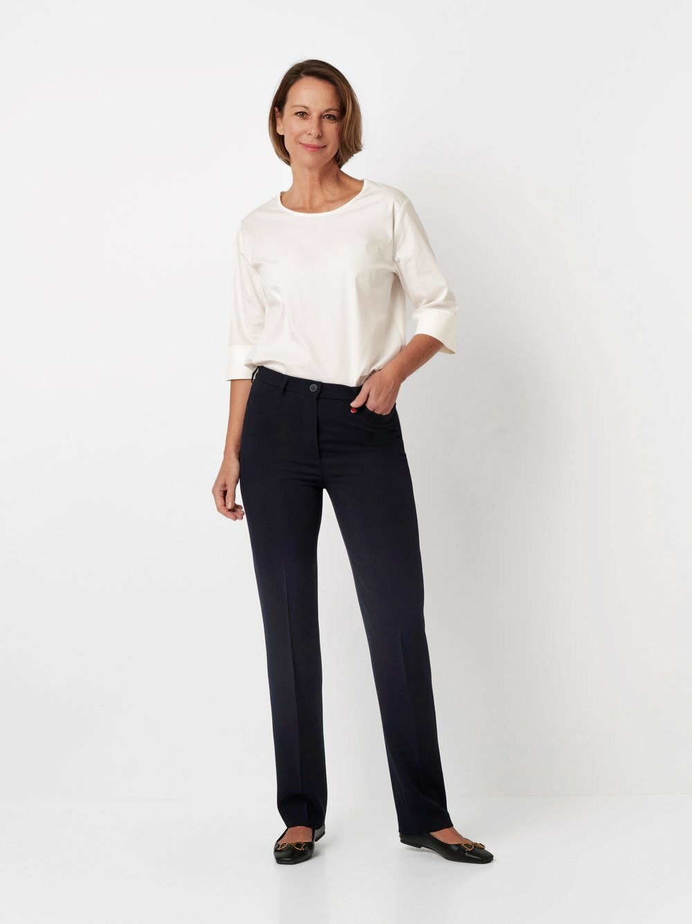 Relaxed Bügelfaltenhose »Steffi«  aus knitterfreiem Material