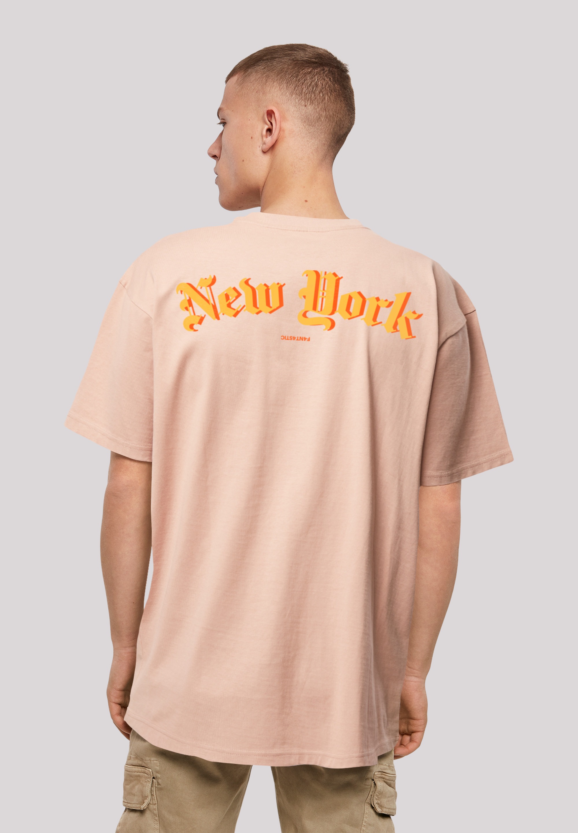 F4NT4STIC T-Shirt "New York Orange OVERSIZE TEE", Print