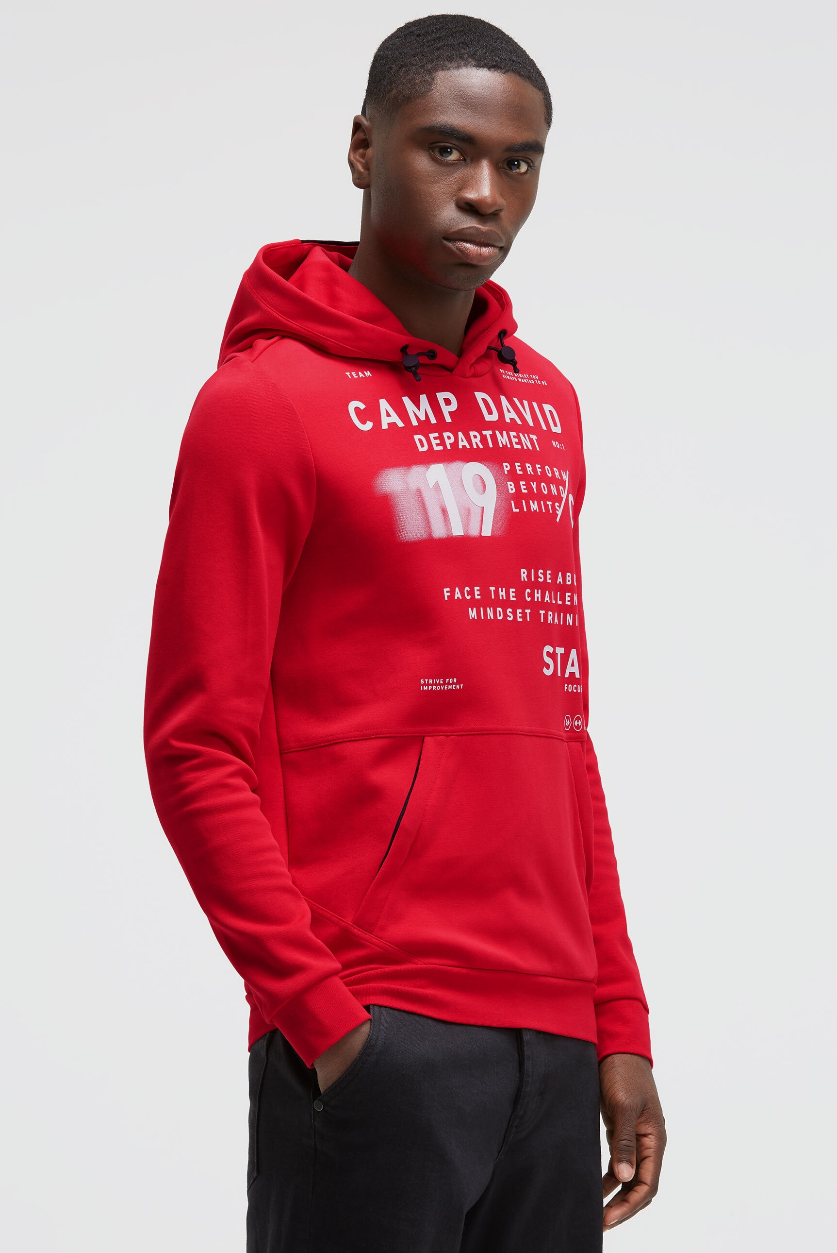 CAMP DAVID Kapuzensweatshirt, Kapuze mit verstellbarem Gummizug günstig online kaufen