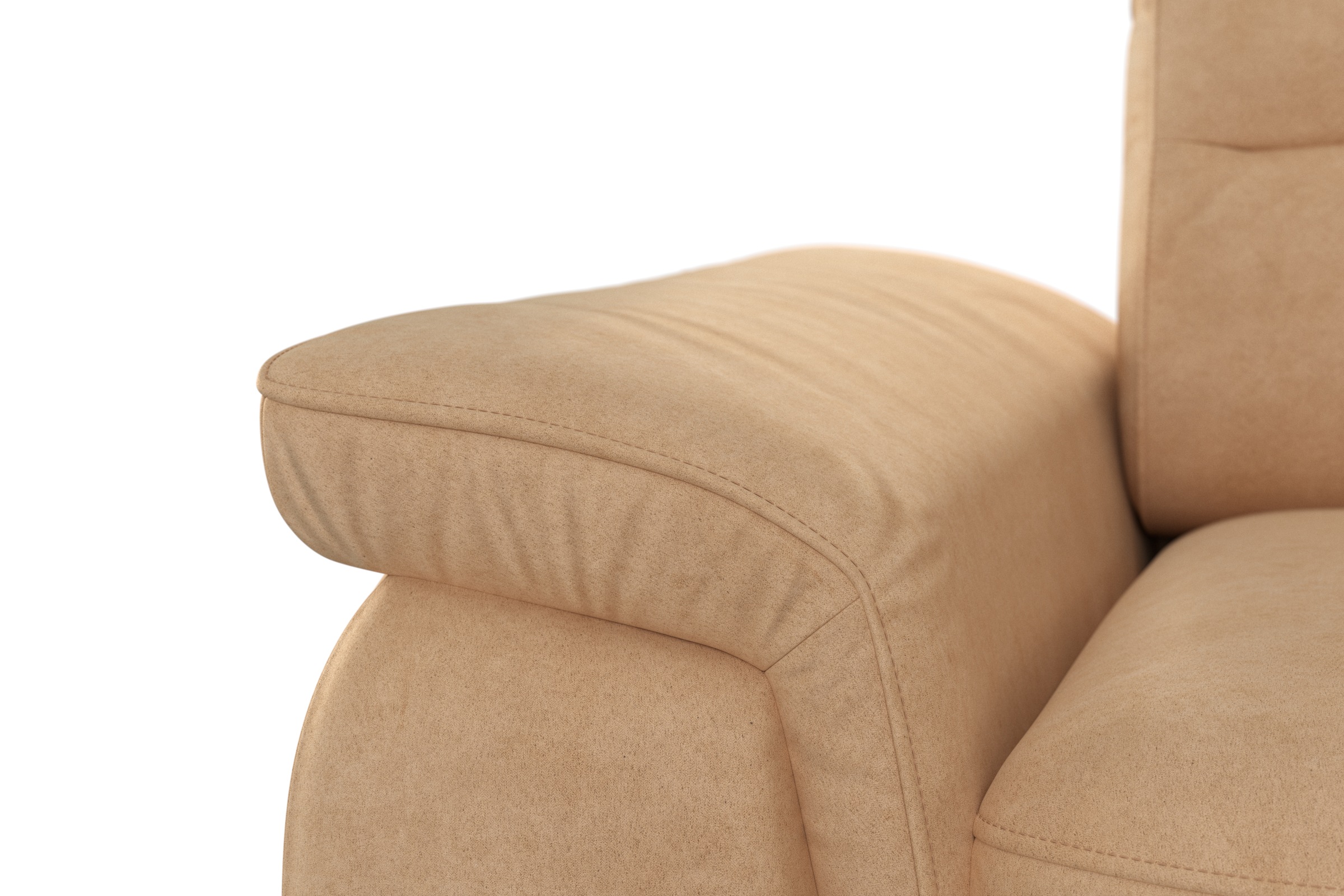 sit&more Ecksofa »Sinatra L-Form«, optinal mit Kopfteilverstellung und Armteilfunktion, Metallfüße