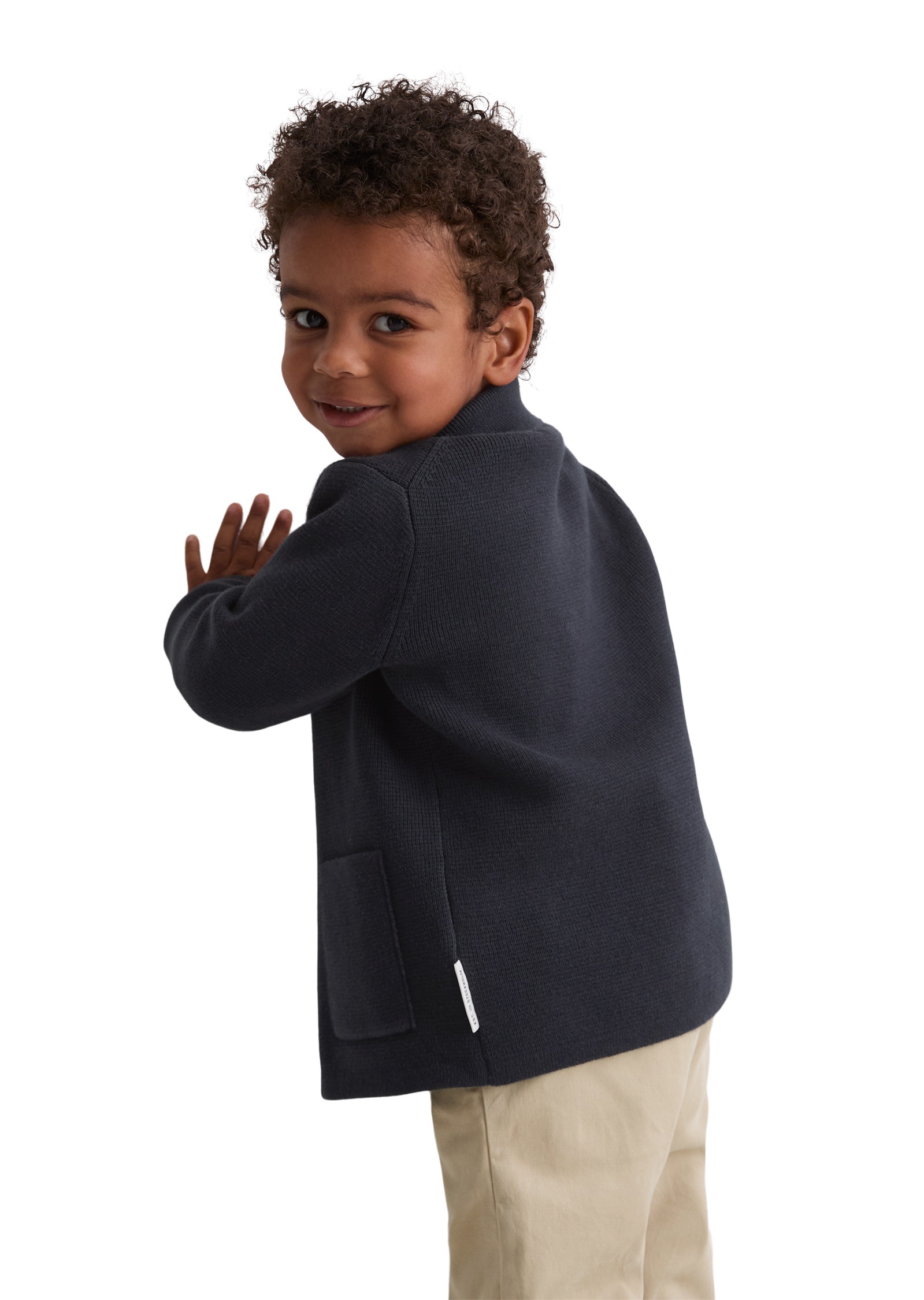 Marc O'Polo Wolljacke »aus reiner Bio-Baumwolle« ohne Kapuze