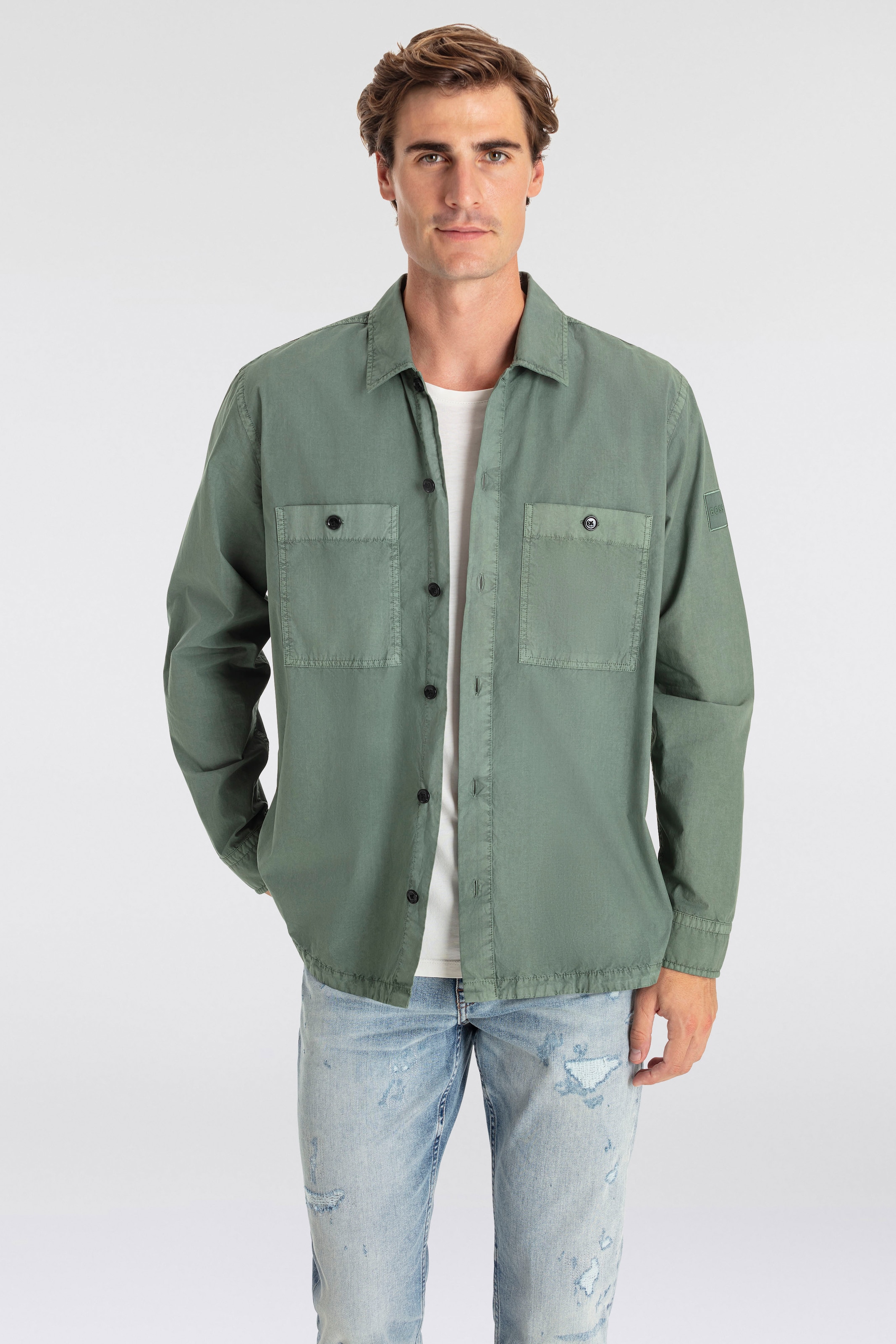 BOSS ORANGE Hemdjacke "Locky", mit Brusttaschen günstig online kaufen