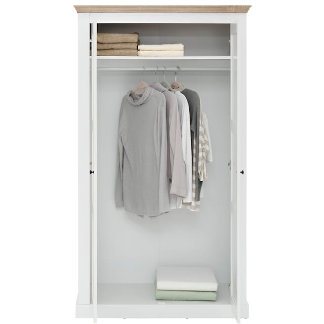 Home affaire Kleiderschrank »Clonmel«, mit Einlegeboden und Kleiderstange  hinter die Türen, Höhe 180 cm | BAUR