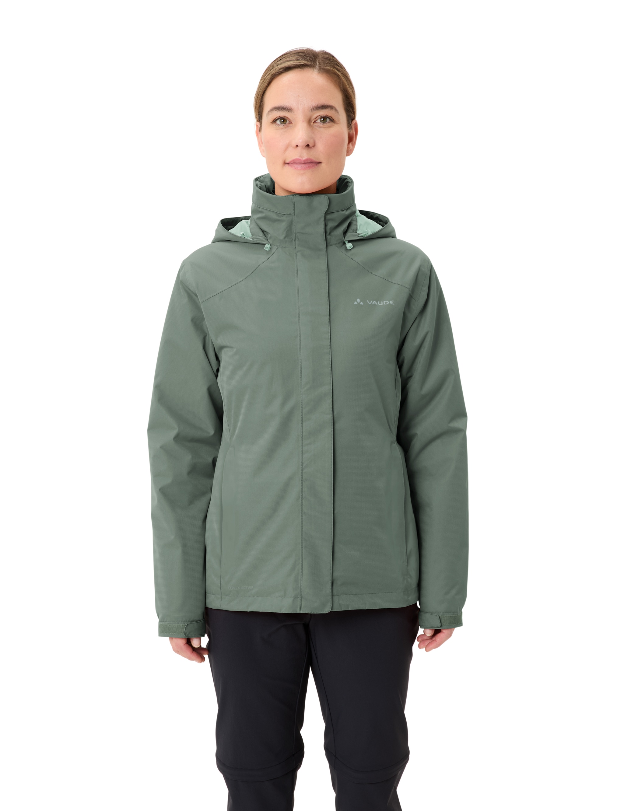 VAUDE Fahrradjacke "WOMENS ESCAPE BIKE WARM JACKET" mit Kapuze für Radsport und Outdoor-Aktivitäten, mit Reißverschlusstaschen