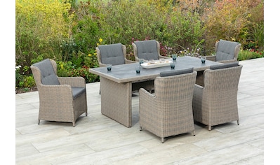 MERXX Garten-Essgruppe »Ostiano«, (7 tlg.), 6 Sessel mit Tisch kaufen