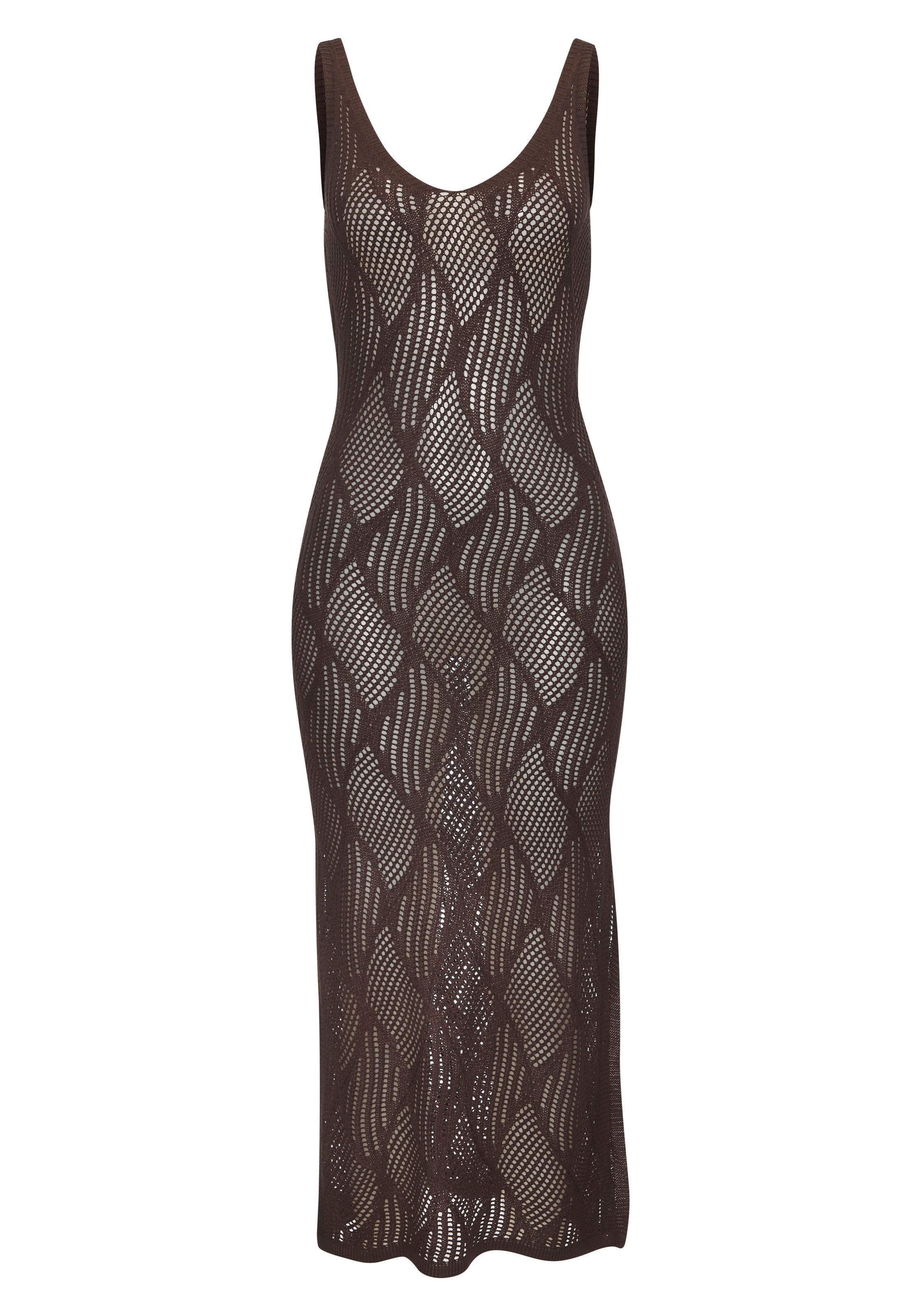 LASCANA Strickkleid, mit Ajourmuster, transparentes Strandkleid, elegant günstig online kaufen