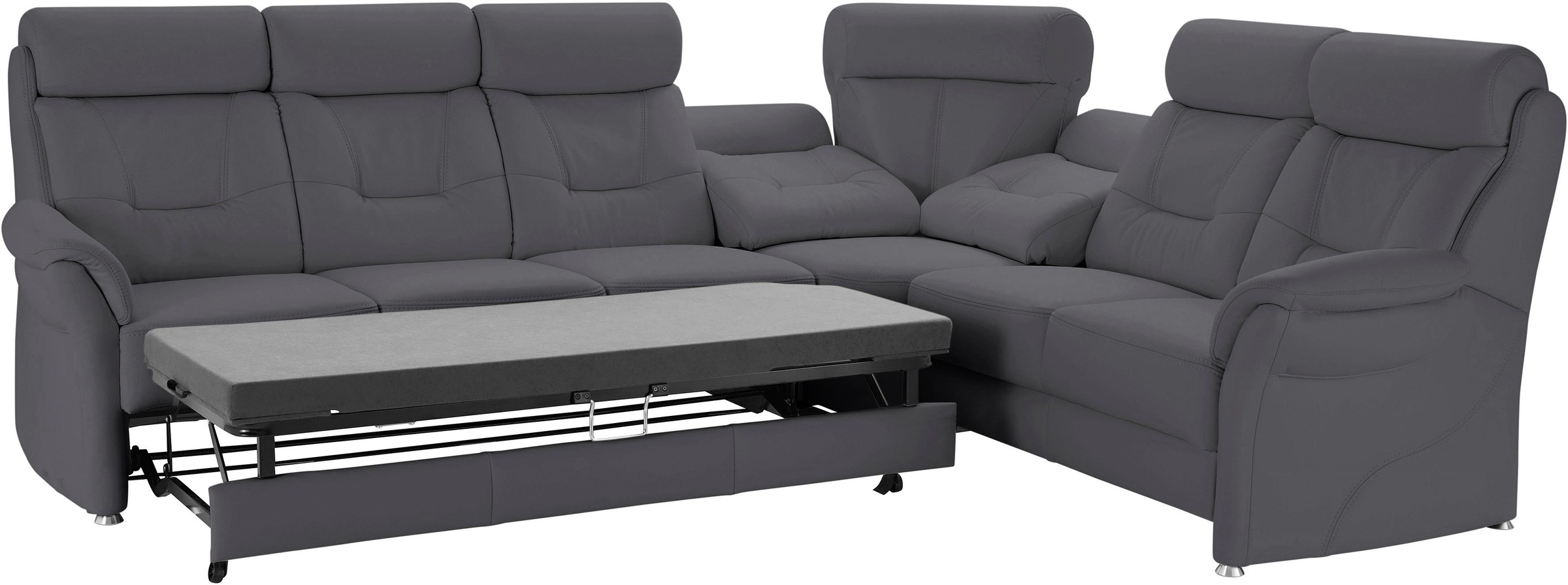 Places of Style Ecksofa »Sardinien L-Form«, mit Kopfteilverstellung, wahlweise mit Bettfunktion