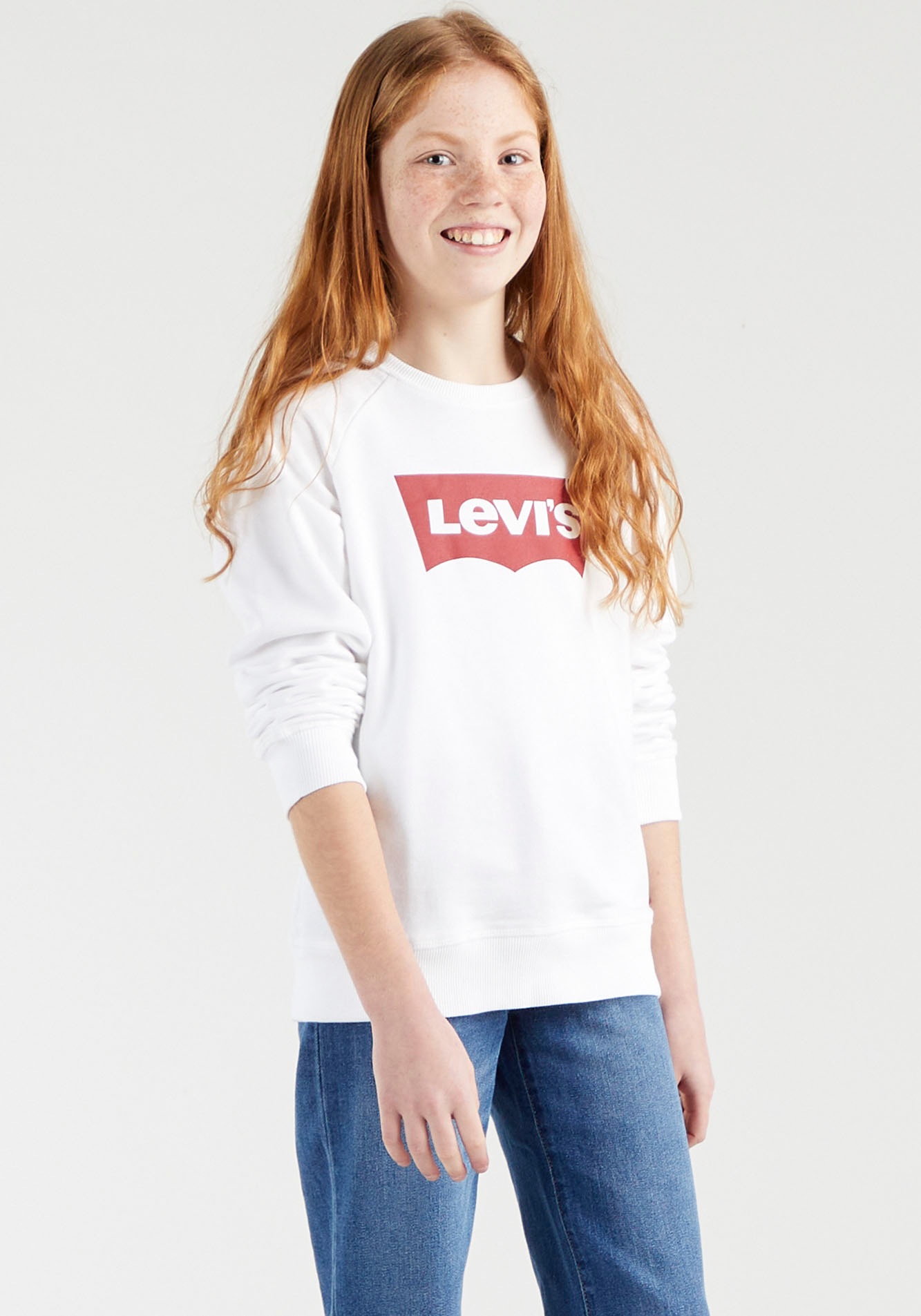 Levis Kids "BATWING CREWNECK SWEATSHIRT", for GIRLS