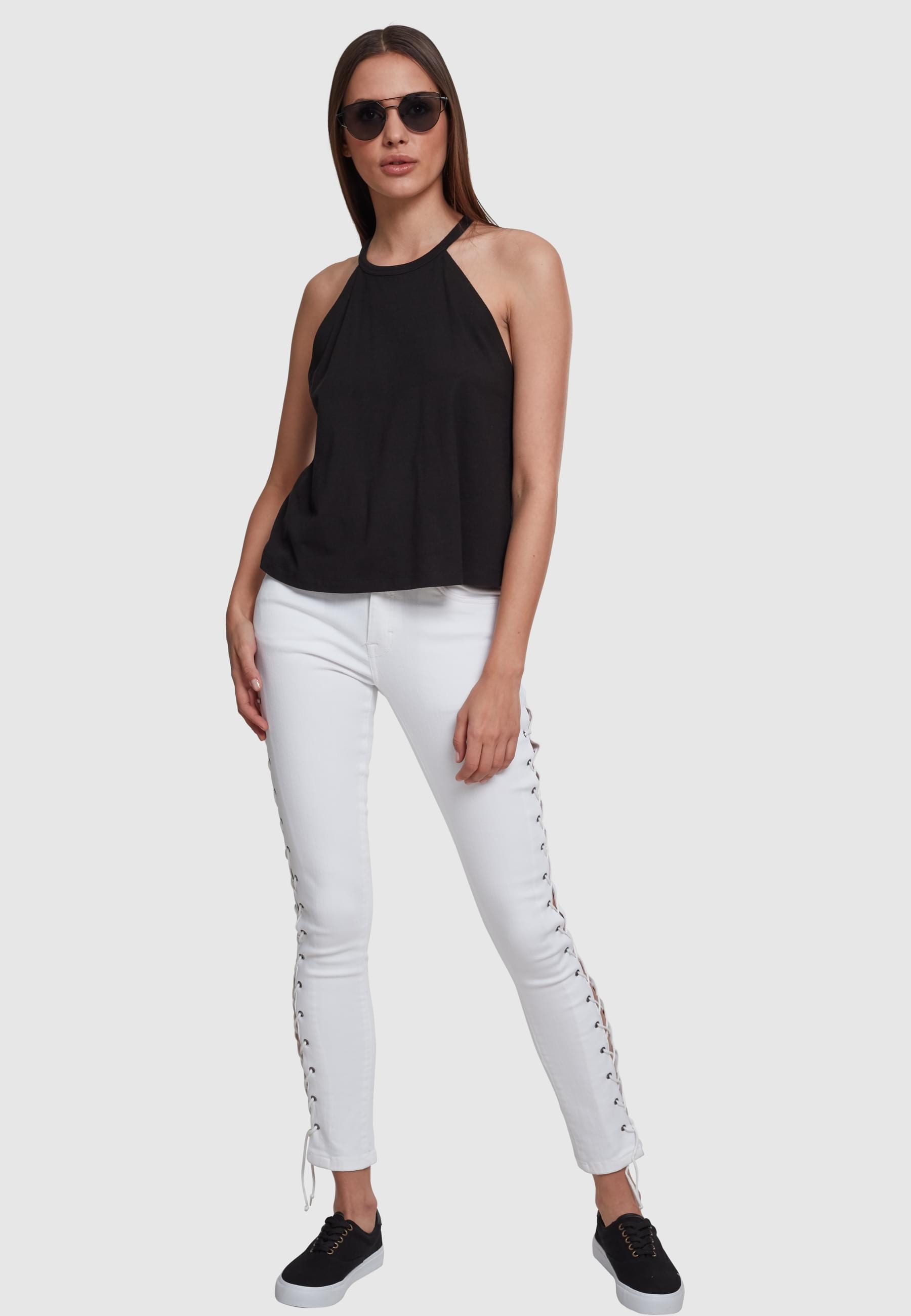 URBAN CLASSICS Muskelshirt »Urban Classics Damen Ladies Neckholder Tanktop«, (1 tlg.)
