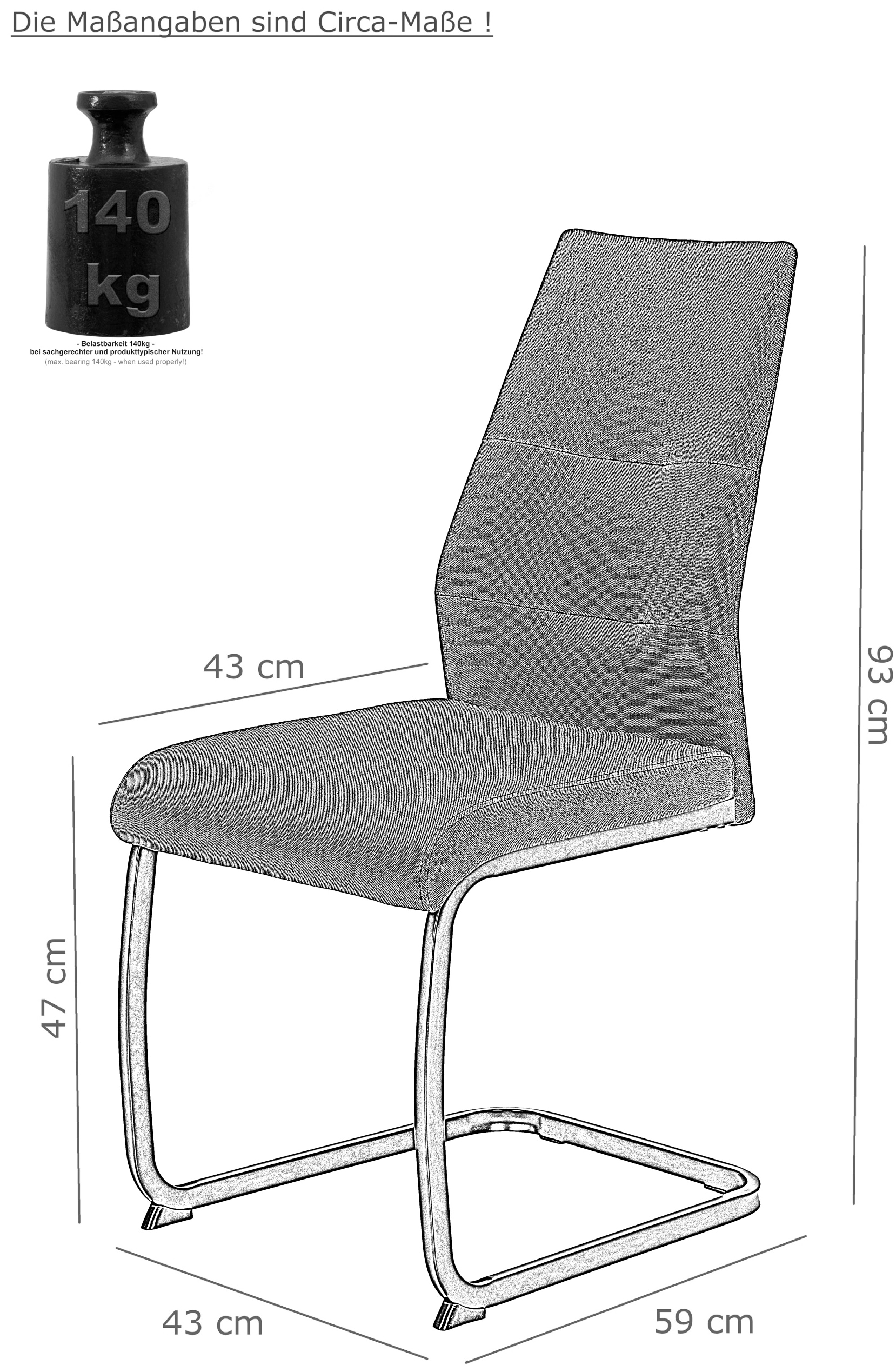 HELA Essgruppe »Ariana«, (Set, 7 tlg., 1 Tisch / 6 Stühle), ausziehbar 120 -160 cm, Bezug Struktur waterfree oder Webstoff