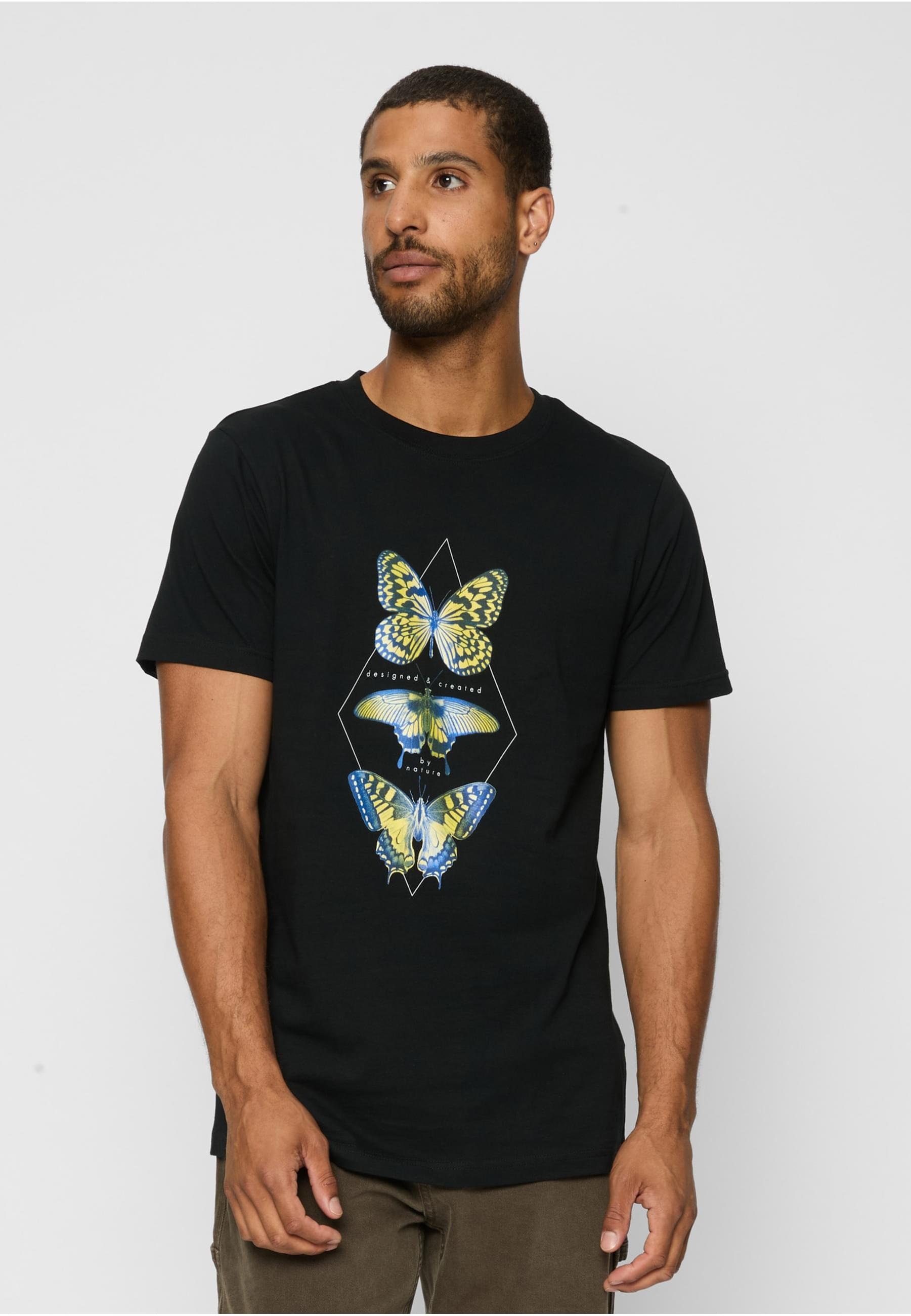 MisterTee T-Shirt »MisterTee Herren Butterfly Night Tee«, (1 tlg.)