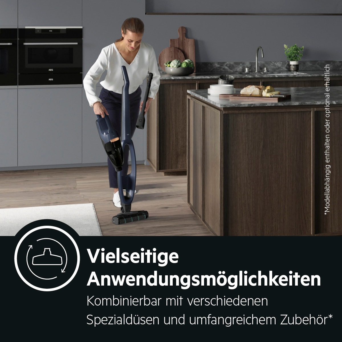 AEG Akku-Stielstaubsauger »QX7-1-P5IB«, 2in1 Design, Mit Power-Softrolle