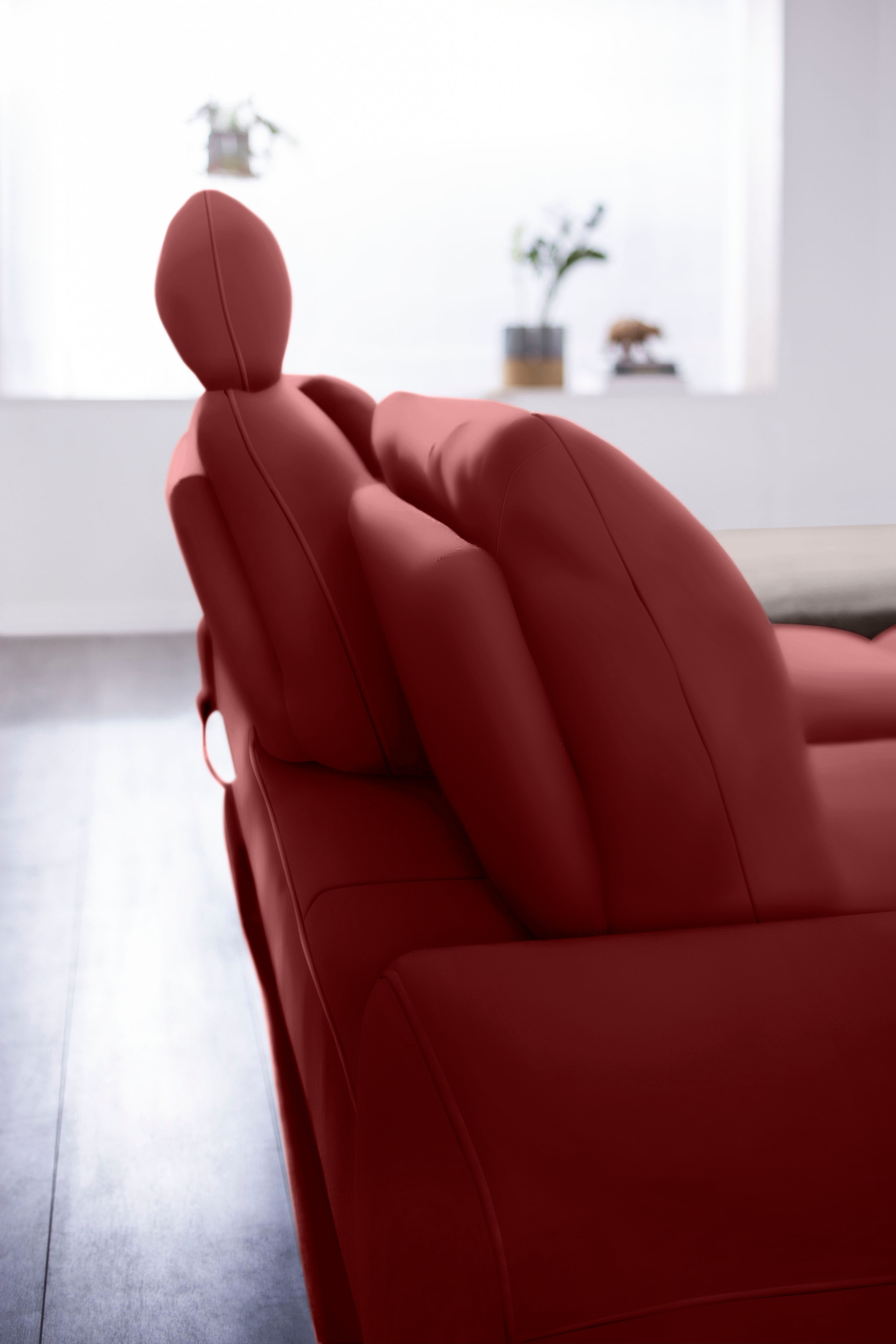 W.SCHILLIG Ecksofa »valentinoo, Designsofa, bequem, elegant und zeitlos, L-Form«, (Set), inklusive Hocker, mit Sitztiefenverstellung, Breite 299 cm