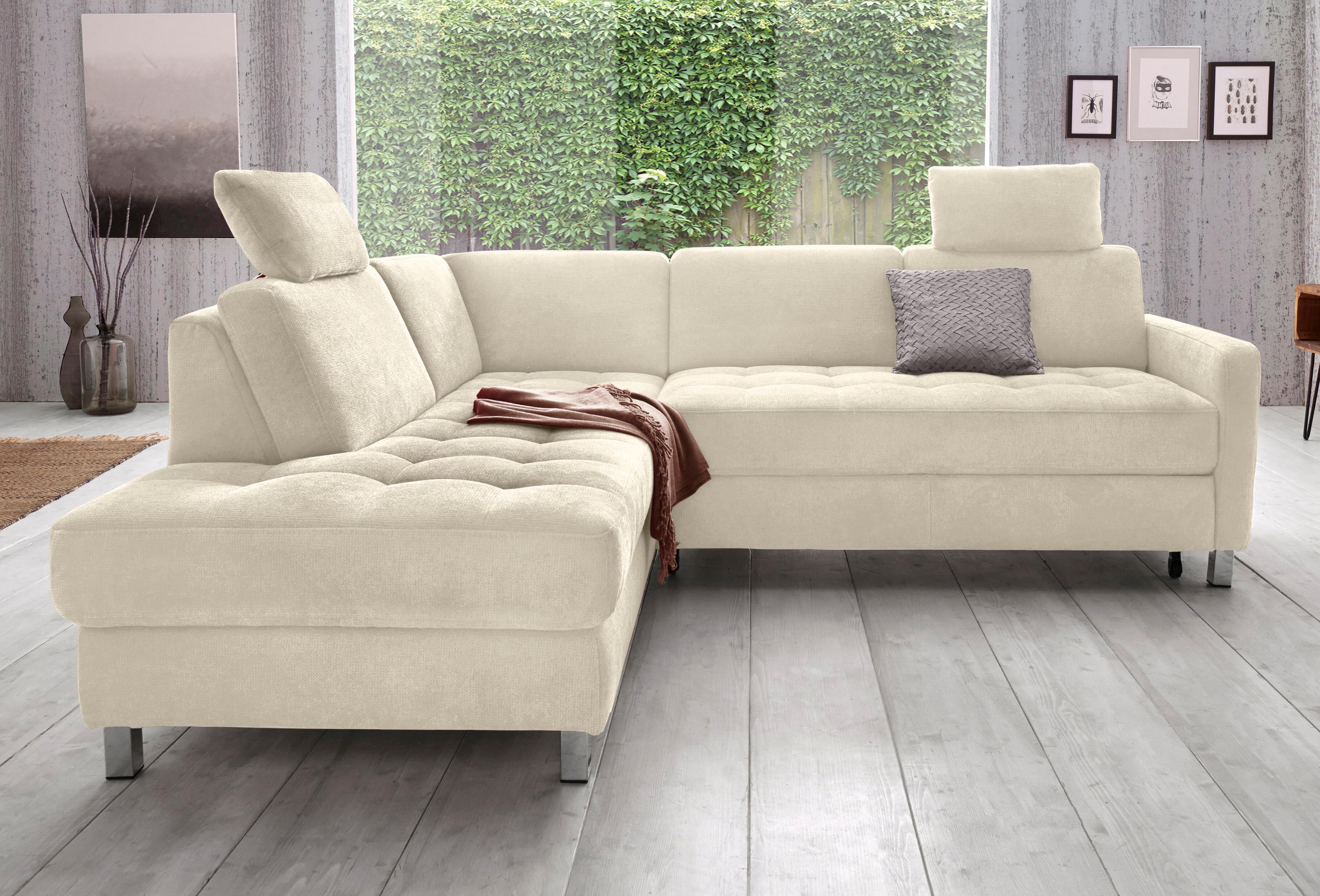 sit&more Ecksofa "Pablo L-Form" wahlweise mit Schlaffunktion