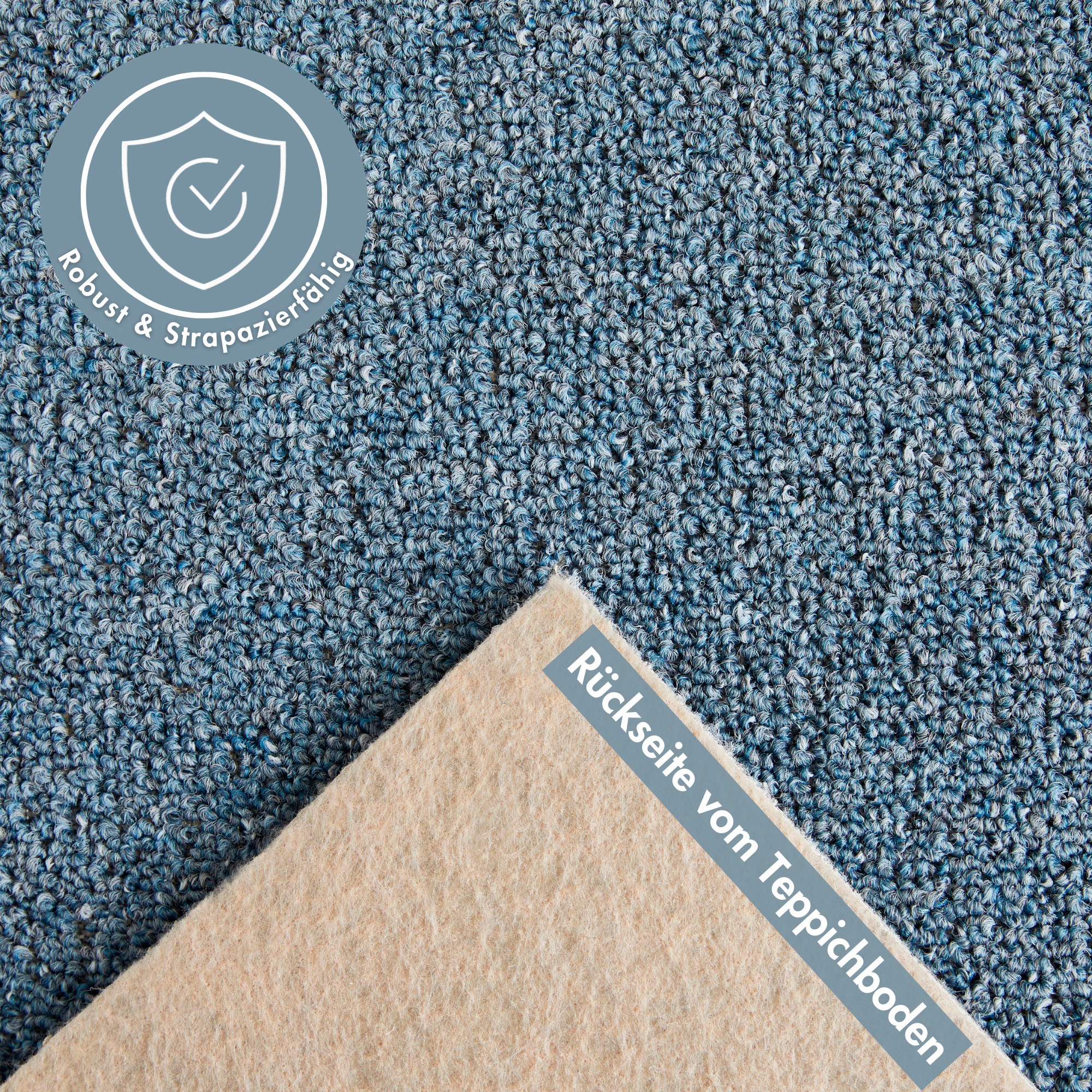 Andiamo Teppichboden »Feinschlinge Luton«, rechteckig, meliert, Breite 400 cm oder 500 cm, strapazierfähig & pflegeleicht