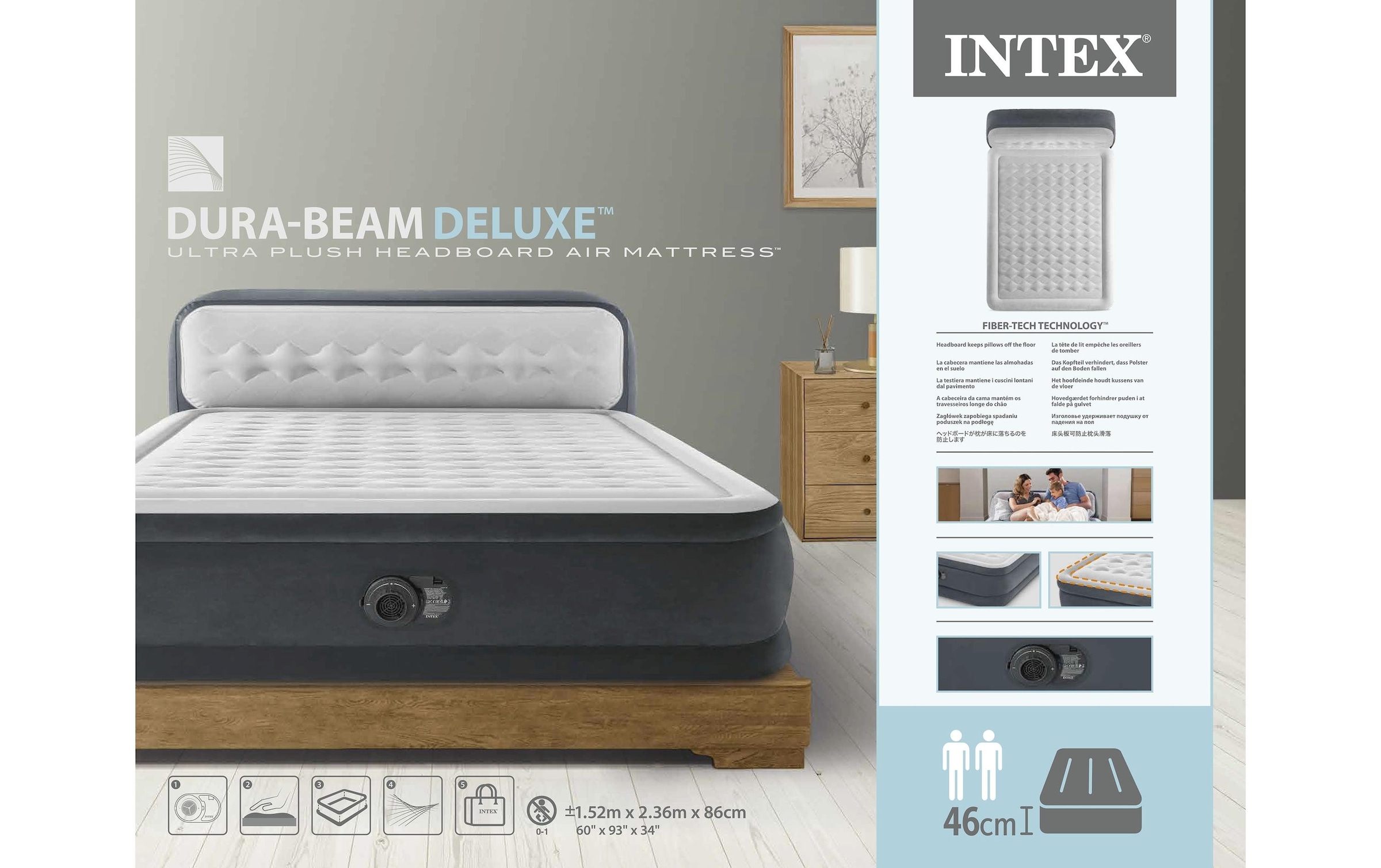 Intex Luftbett »Deluxe Ultra Plush Headboard«