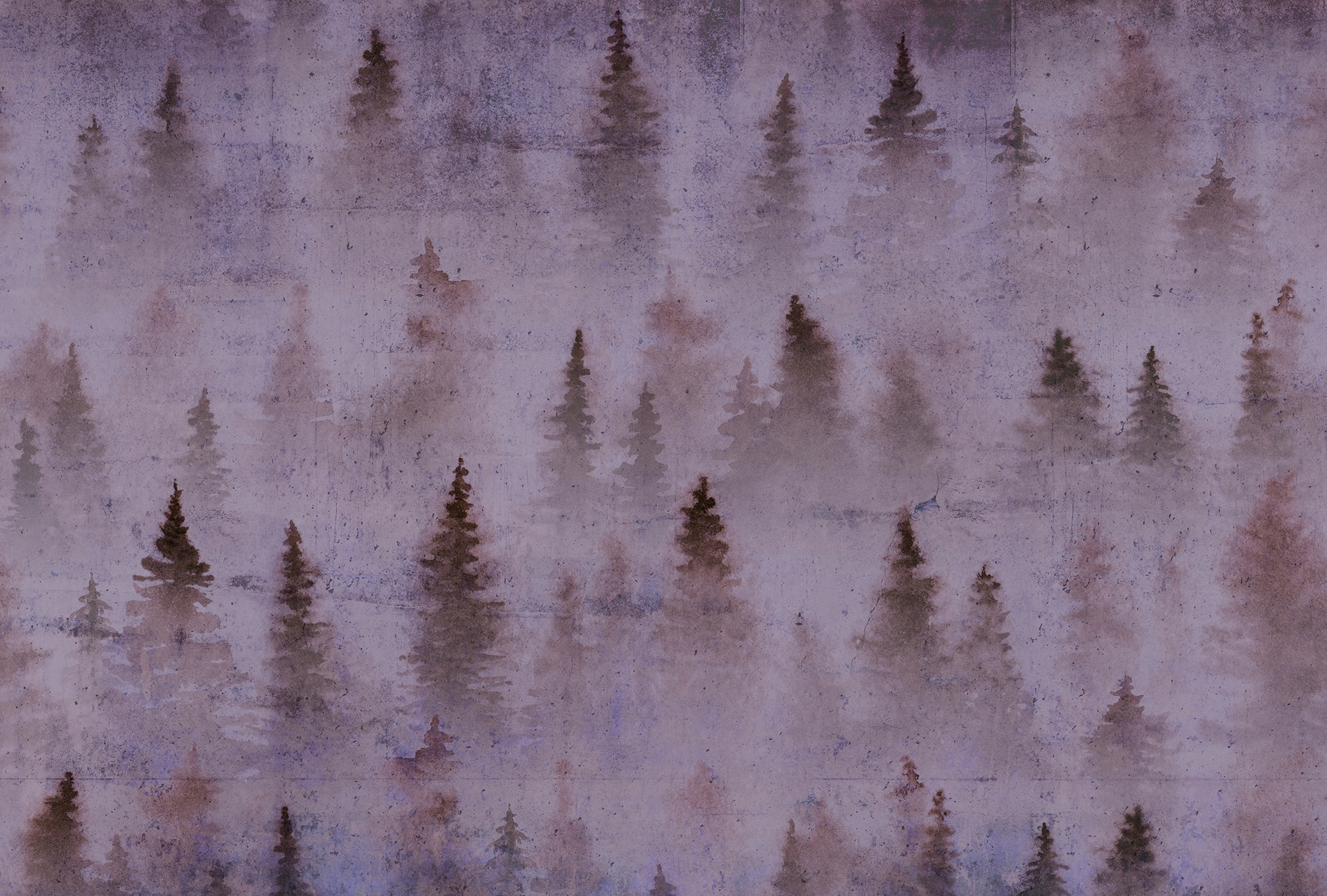 Architects Paper Fototapete "Atelier 47 Coniferous Artwork 1" Wald glatt Vlies, Wand, Schräge, Decke
