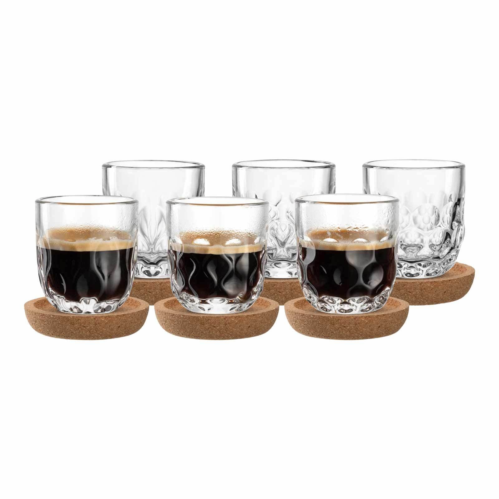 LEONARDO Espressoglas "Espressogläser mit Untersetzer Gocce 60 ml 6er Set t günstig online kaufen