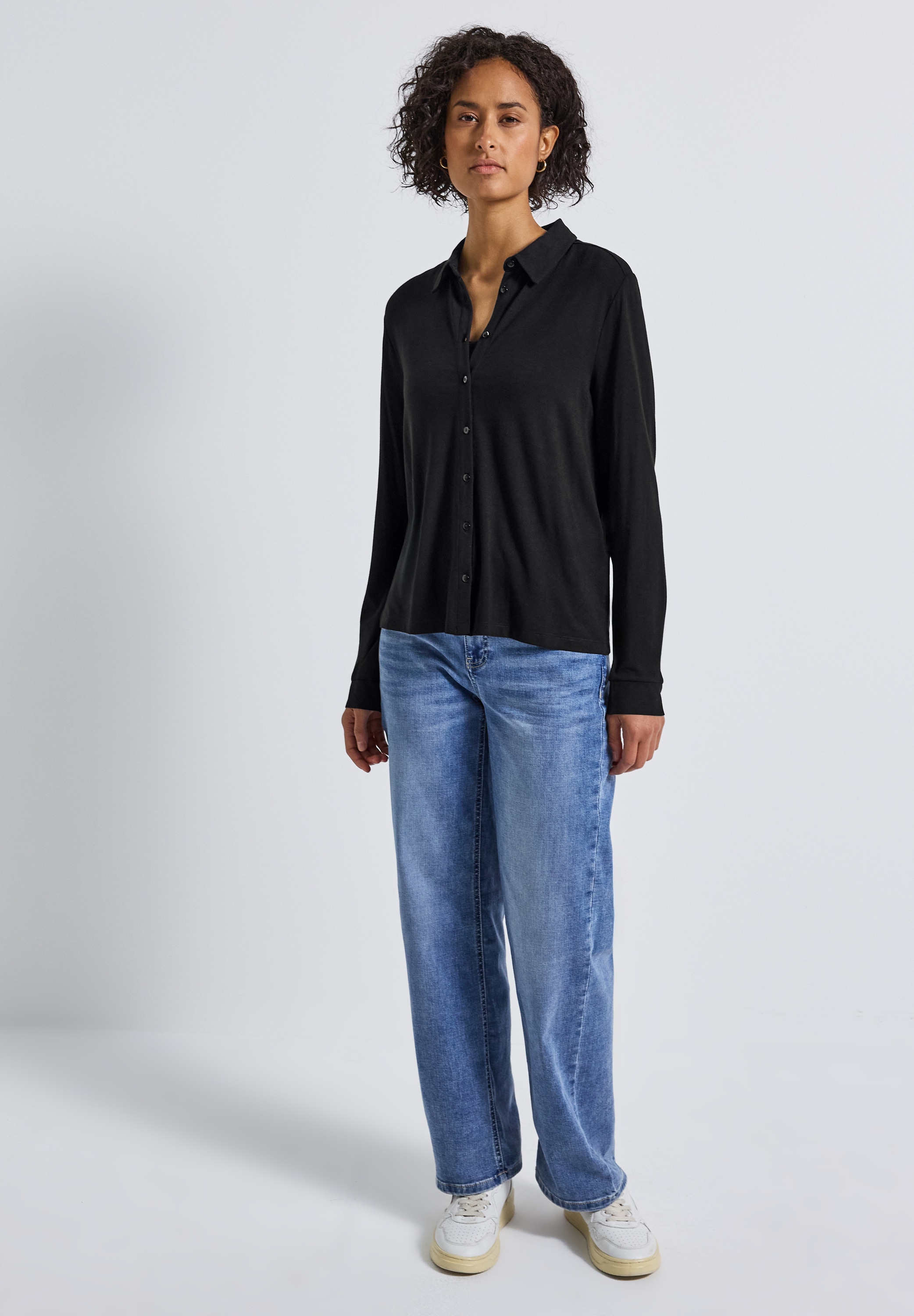 STREET ONE Langarmshirt, aus strecthigem Viskosematerial