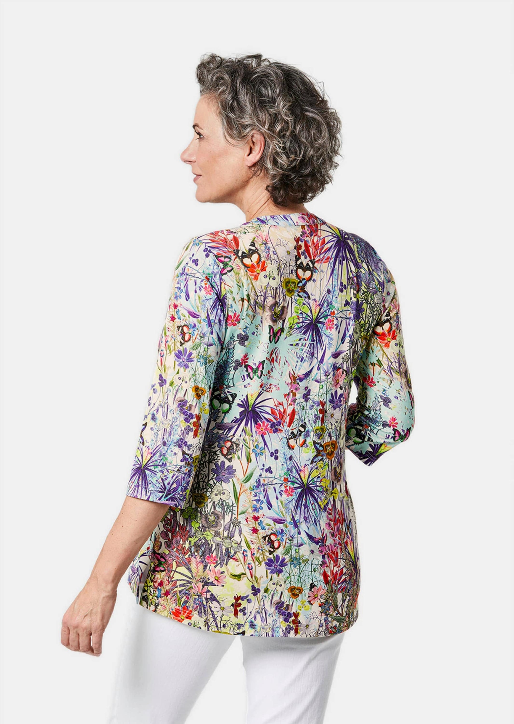 GOLDNER Print-Shirt »Drucktunika-Shirt Figurschmeichelndes Drucktunika-Shirt«