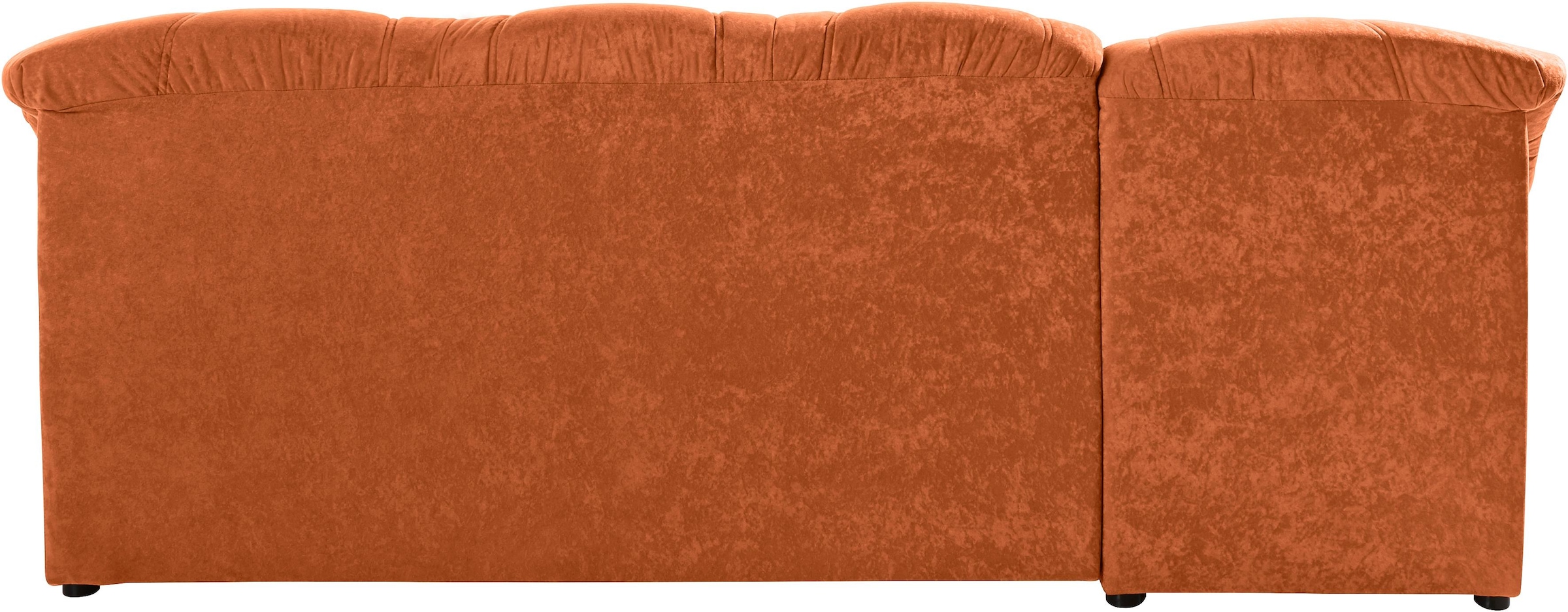 DOMO collection Ecksofa »Elva, zeitlose Formensprache, elegante Rückensteppung, L-Form«, wahlweise mit Bettfunktion und Federkern