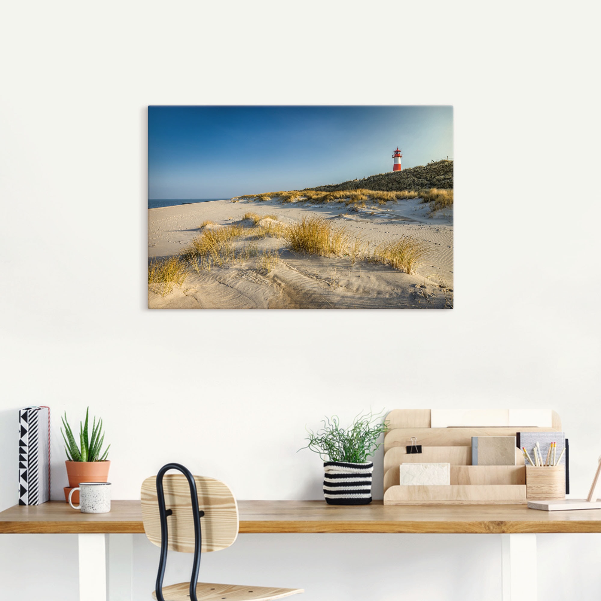 Artland Wandbild »Leuchtturm List-Ost Ellenbogen-Halbinsel«, Strandbilder, (1 St.), als Alubild, Outdoorbild, Leinwandbild, Poster in verschied. Größen