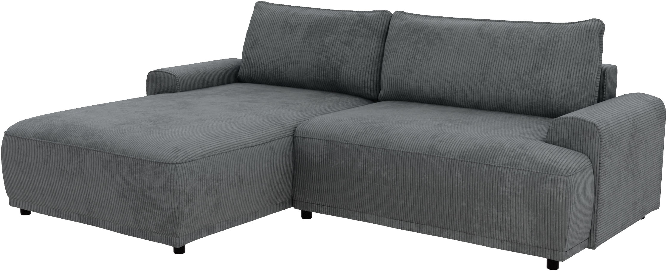 Thumbnail - TRENDMANUFAKTUR Ecksofa "Fordon, Schlafsofa mit Bettkasten, Couch in L-Form, Breite 250 cm" in Cordstoff HYPER, dunkelgr...