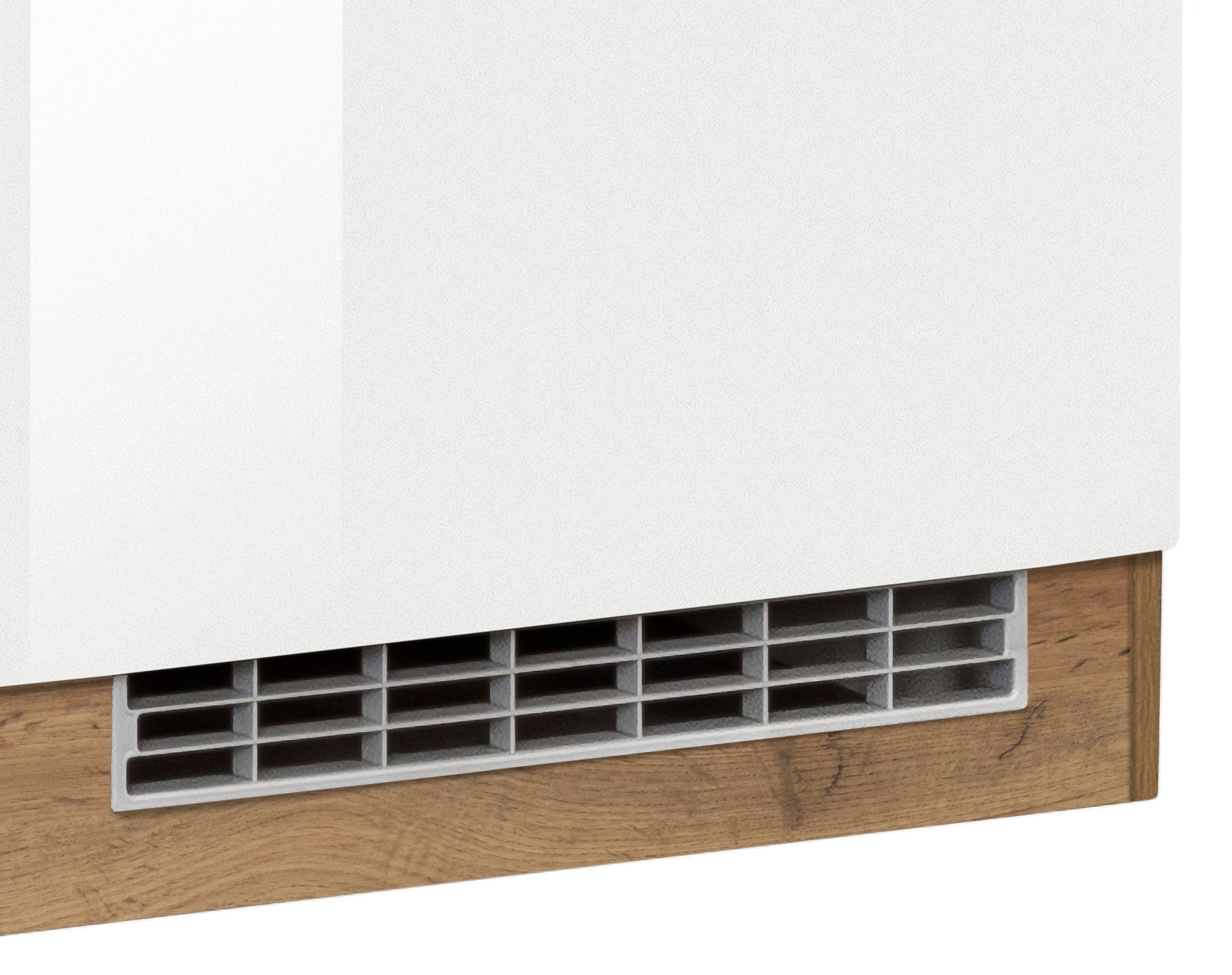KOCHSTATION Küchenzeile »KS-Brindisi«, Breite 210 cm, wahlweise mit E-Geräten, mit MDF-Fronten und Regal