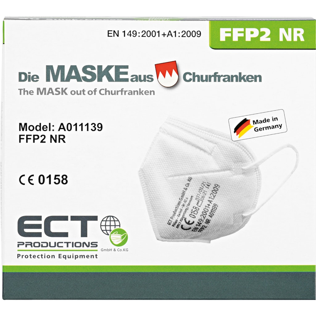 Filtrierende Halbmasken FFP2 »FFP2-Atemschutzmaske«, (Packung, 20 St.)