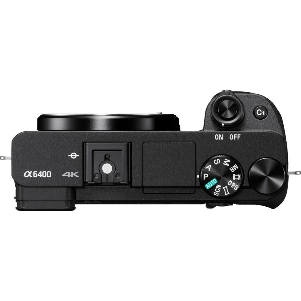 Sony Systemkamera »ILCE-6400B - Alpha 6400 E-Mount«, 24,2 MP, 4K Video, 180° Klapp-Display, NFC, nur Gehäuse