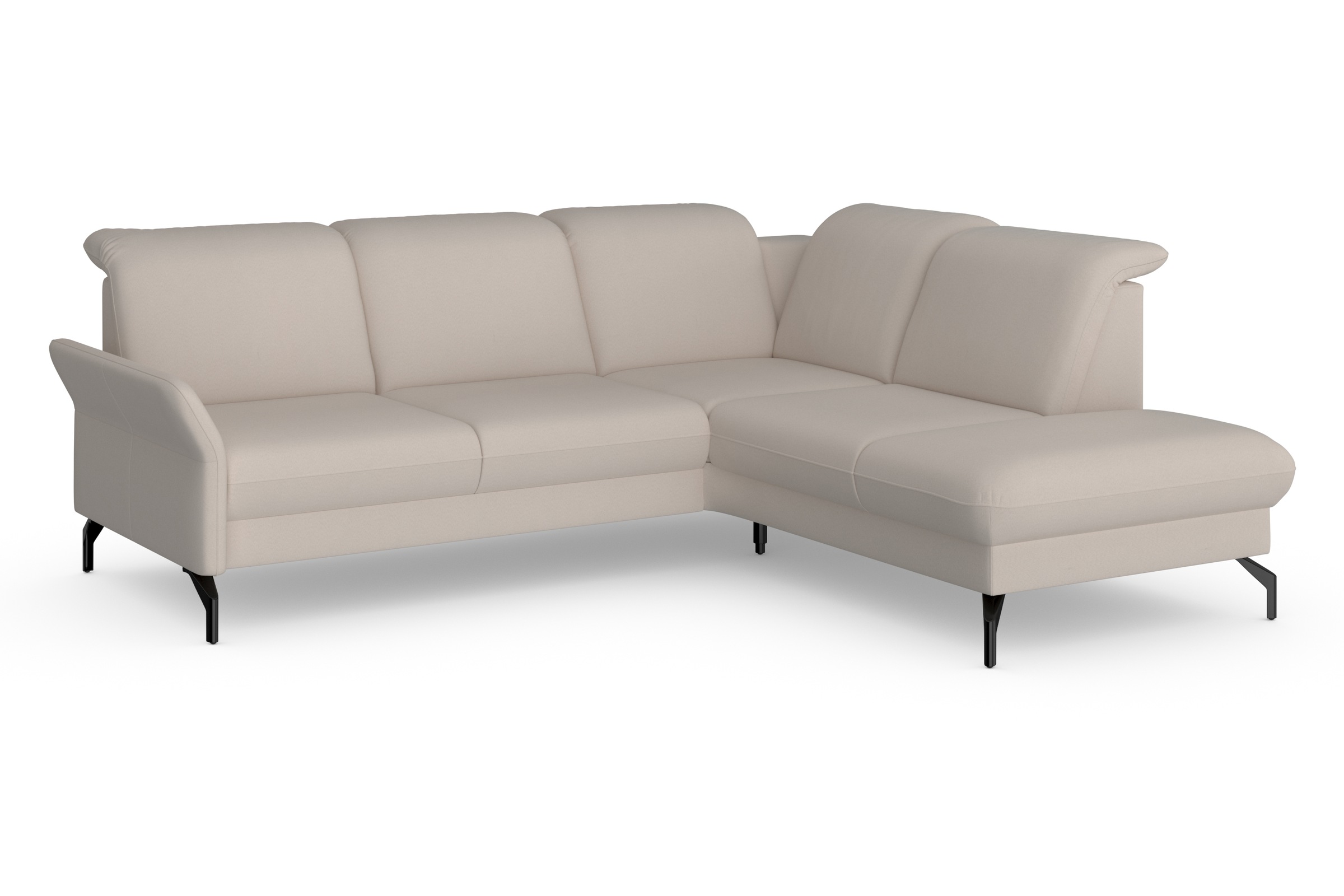 Ecksofa SIT & MORE "Fashion L-Form", beige (creme), B:250cm H:84cm T:207cm, Sofas, Ecksofa, wahlweise mit Kopfteilverstellung und Vorziehsitz, motorisch 3