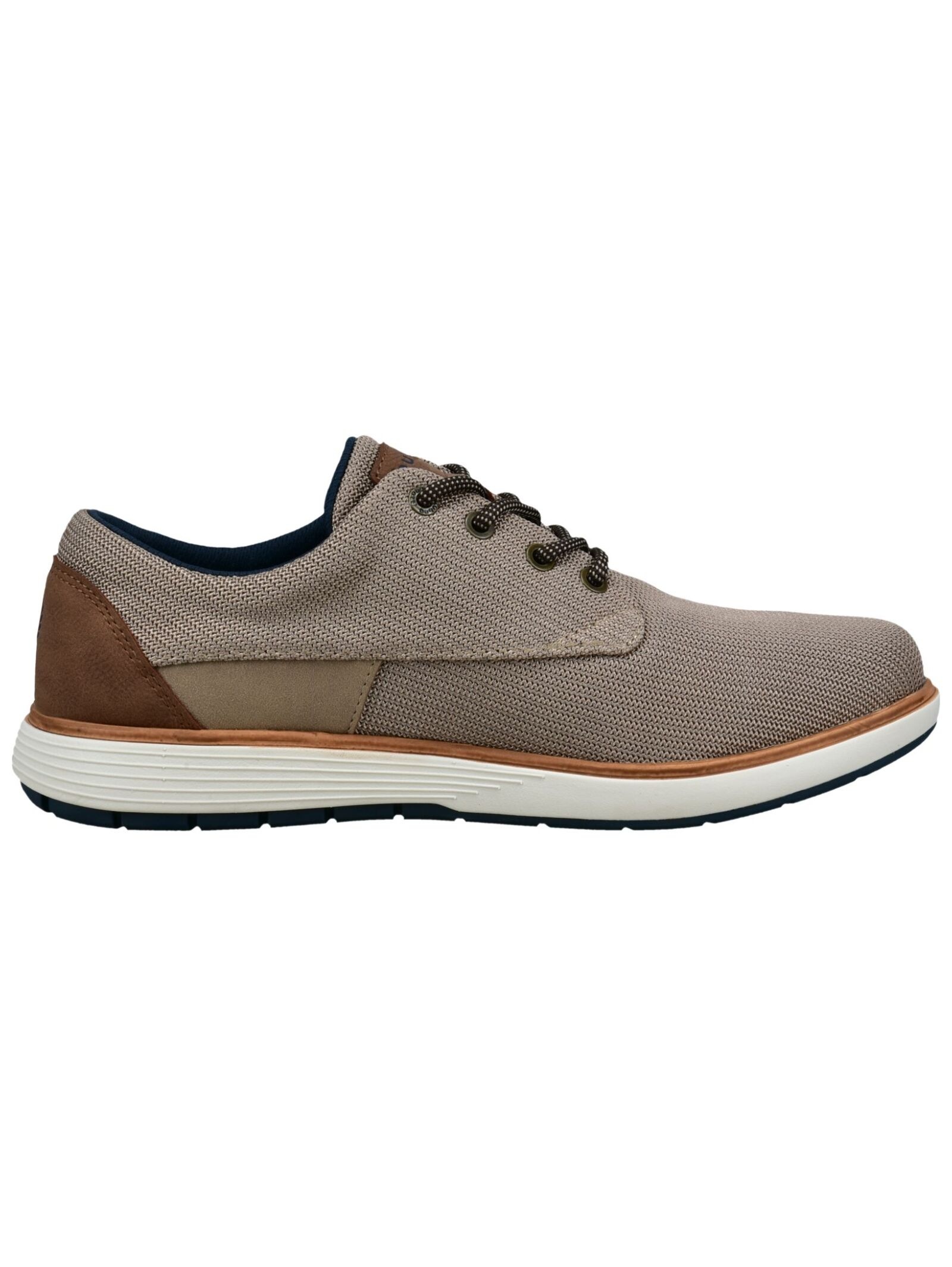 Schnürschuh BUGATTI "bugatti Halbschuhe Textil", Herren, Gr. 45, beige, Textil, Schuhe Schnürschuh 6